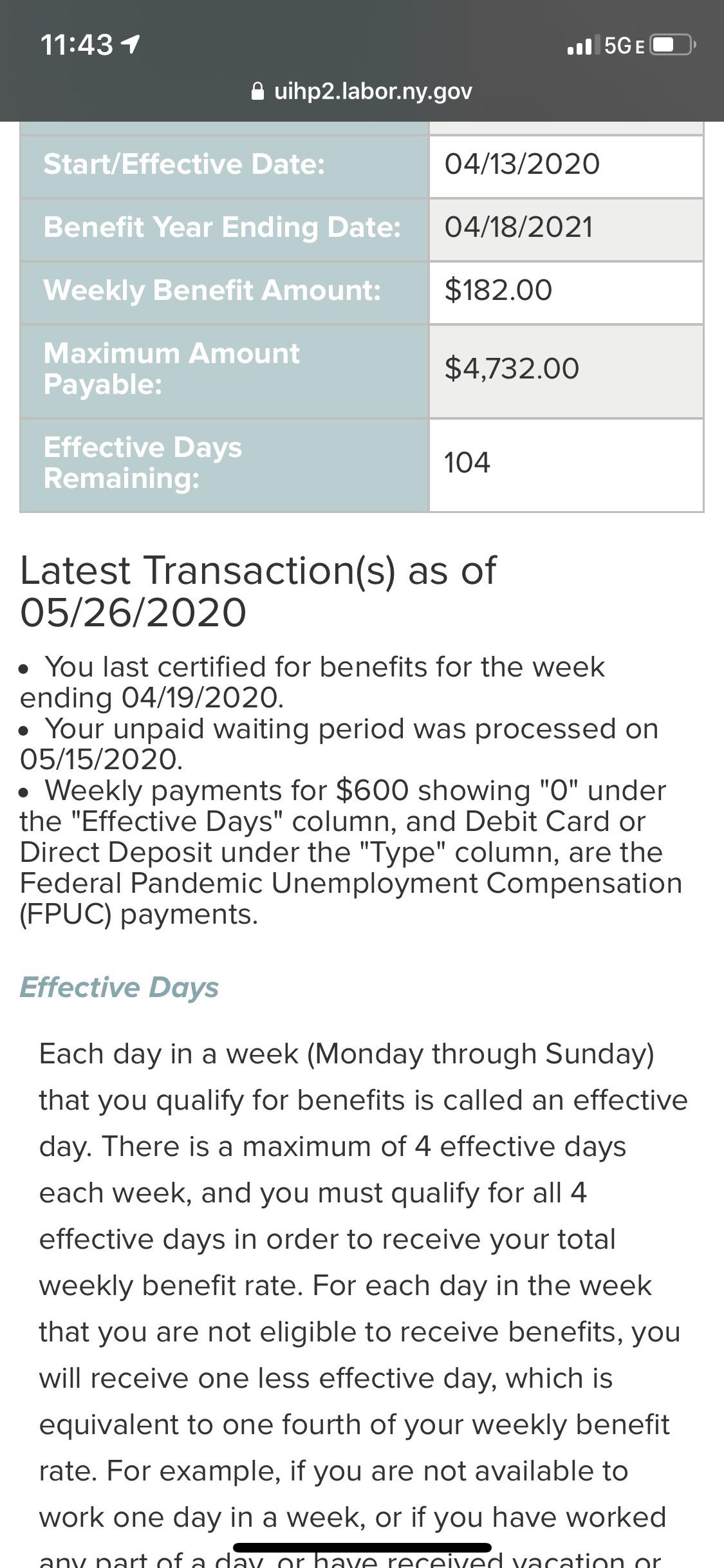 [New York] I was able to certify on Sunday, but my transaction switched