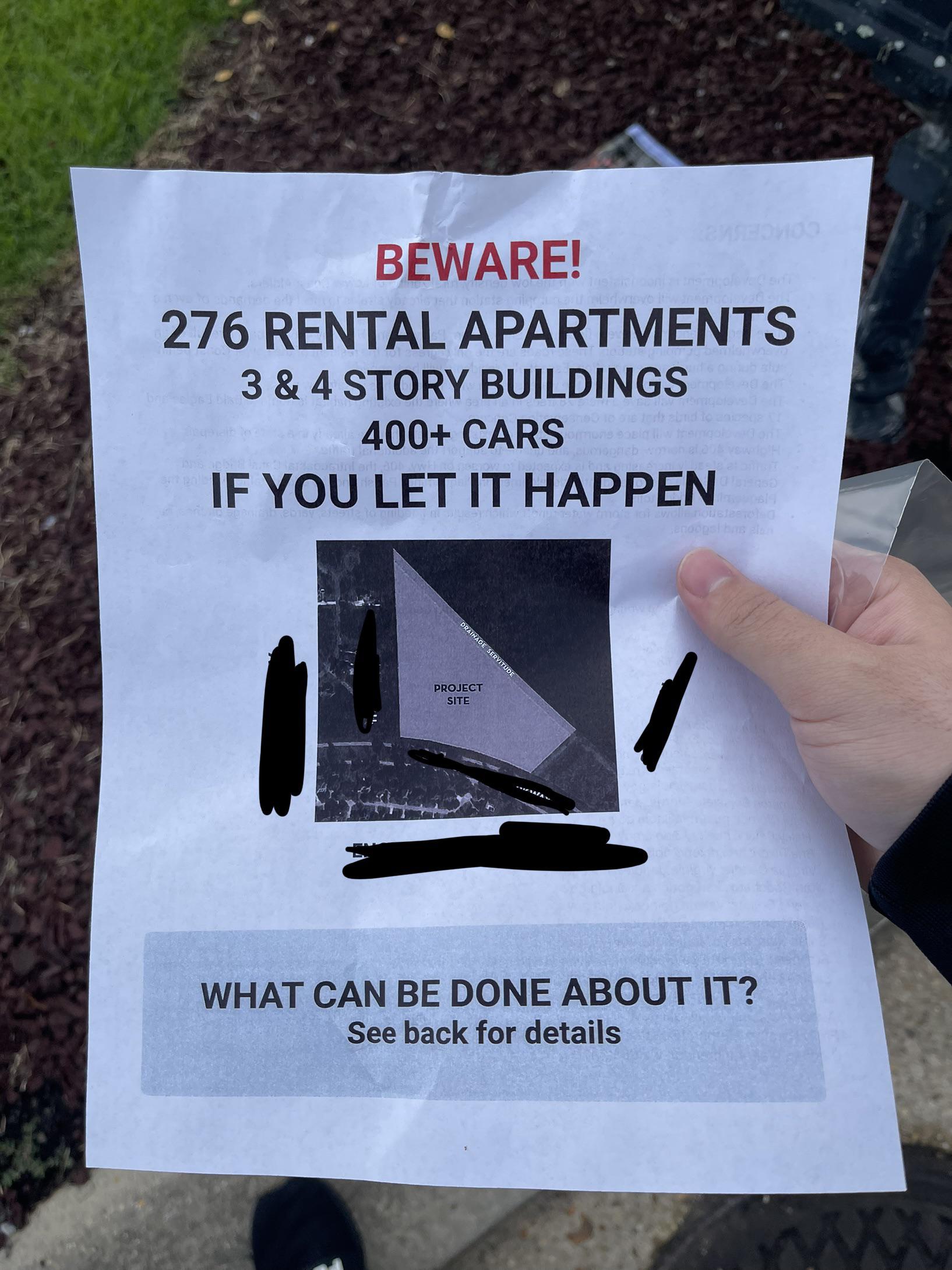 Actually got a NIMBY letter in the mail today r/neoliberal