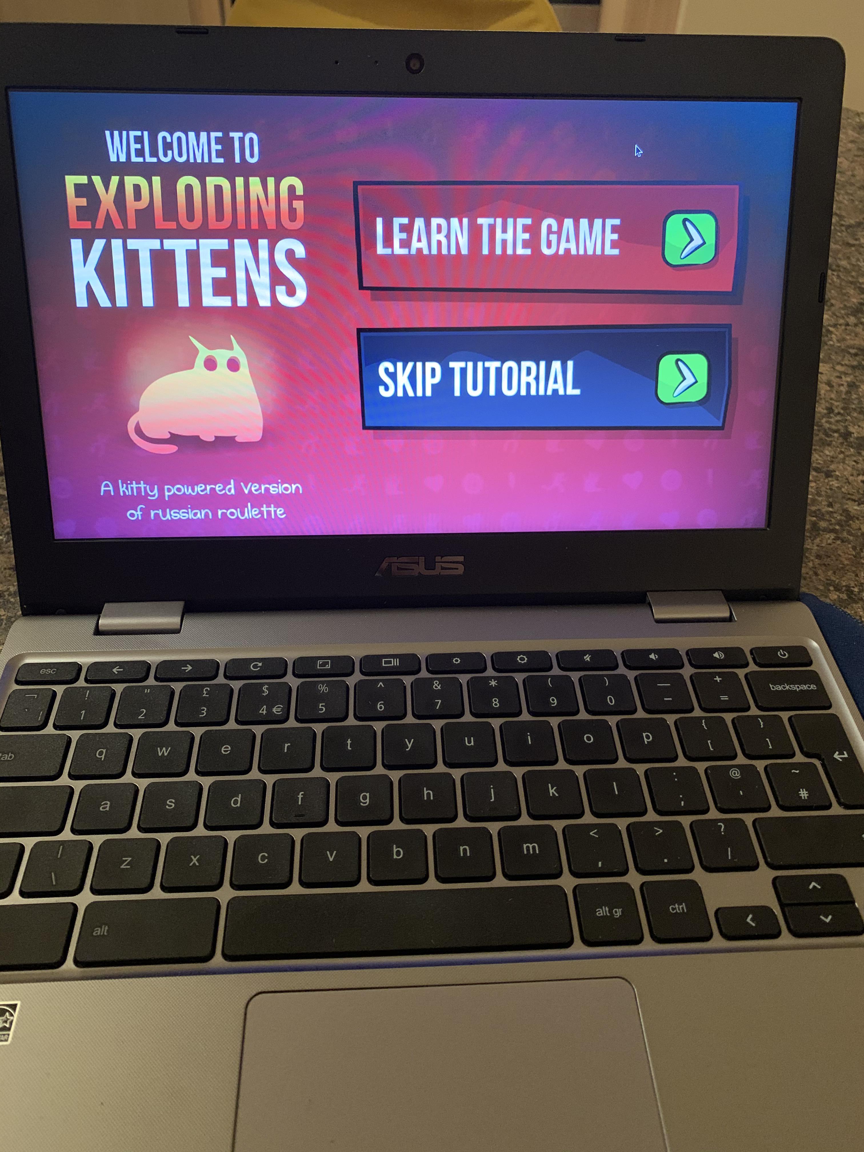Just got the game for my chrome book r/ExplodingKittens