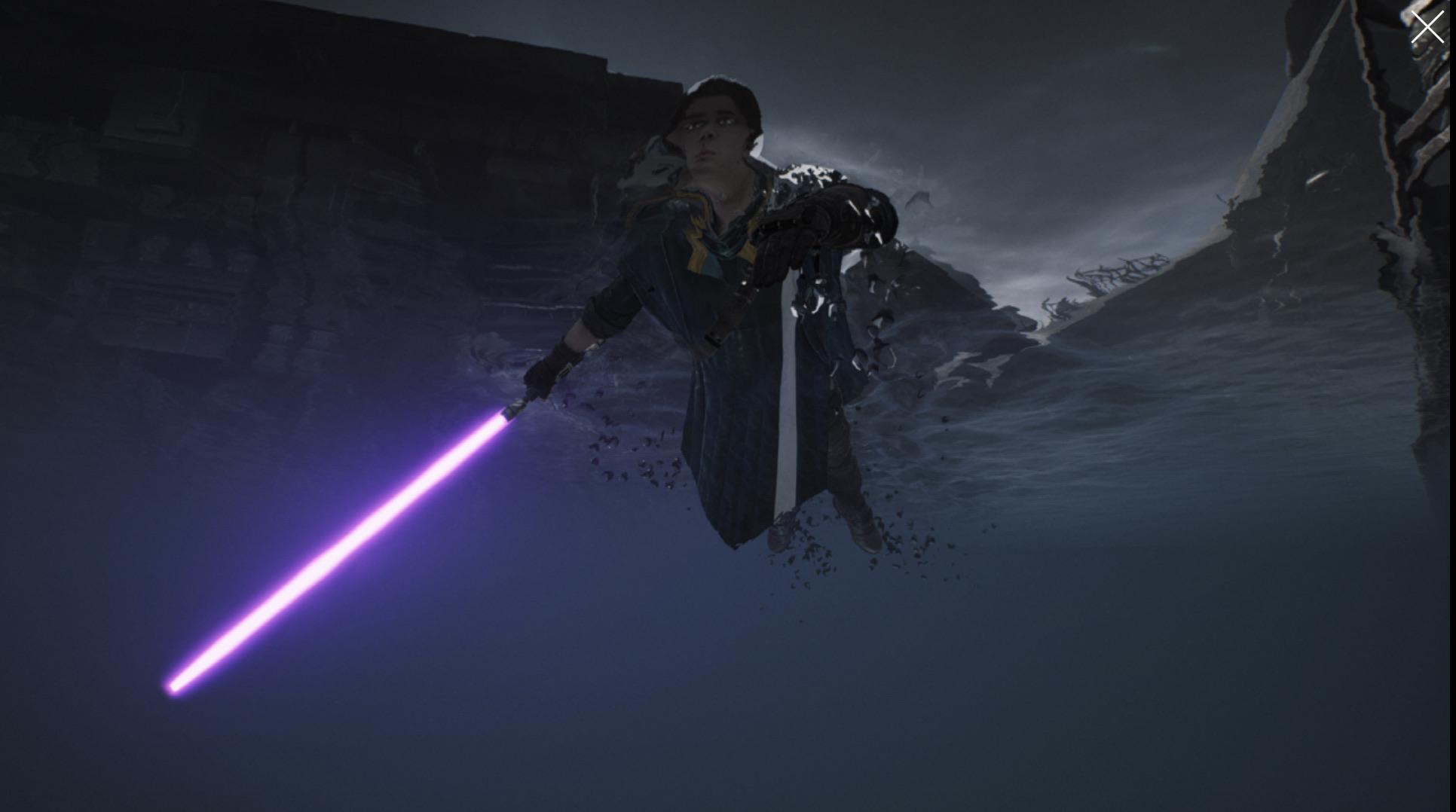 Cool underwater pic with a glitched lightsaber r/jedifallenorder