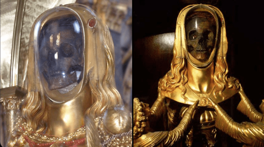 The skull of Mary Magdalene in St Maximin Basilica in France r/pics