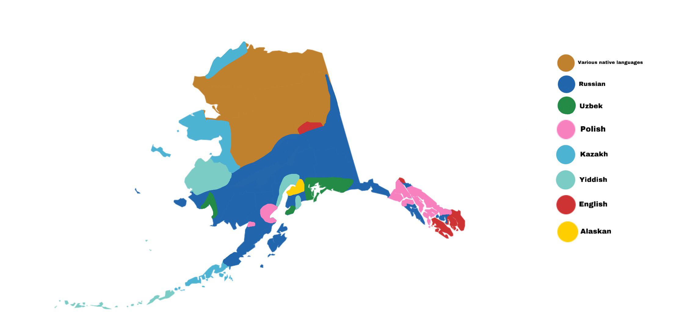 Linguistic map of the tsardom of Alaska tsardom of Alaska part 2 r