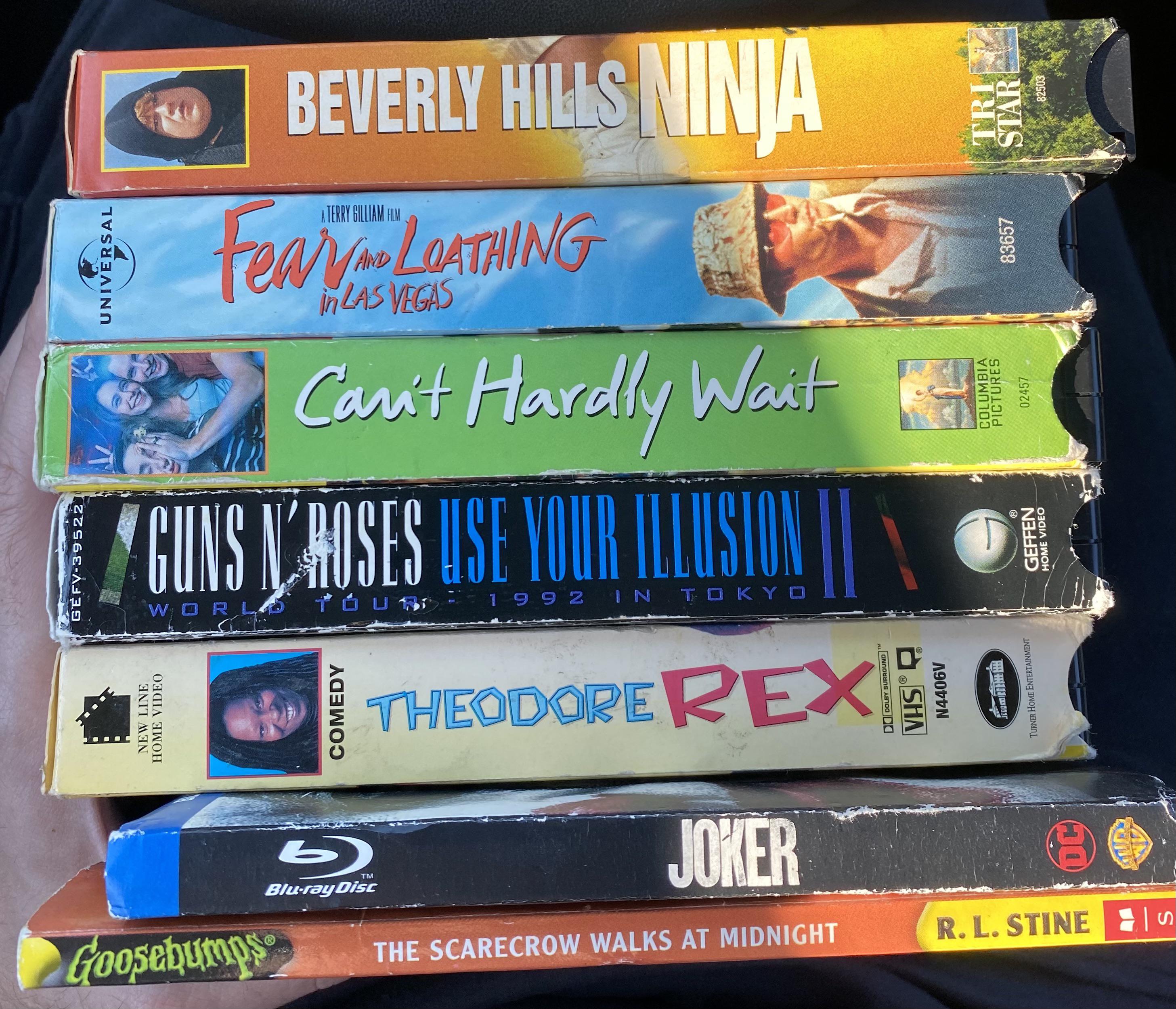 Goodwill Outlet morning haul. r/VHS