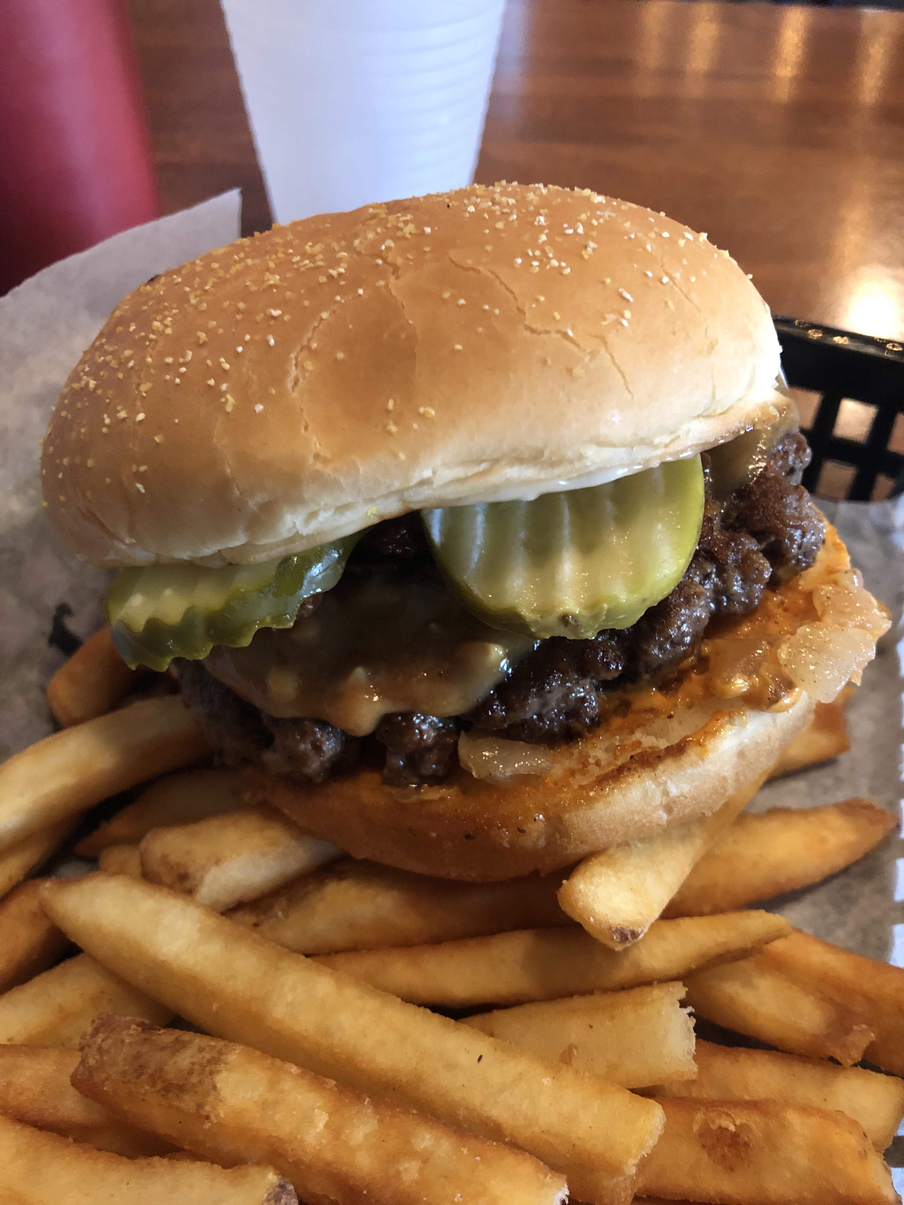 [I ATE] Peanut Butter Pickle Burger r/food