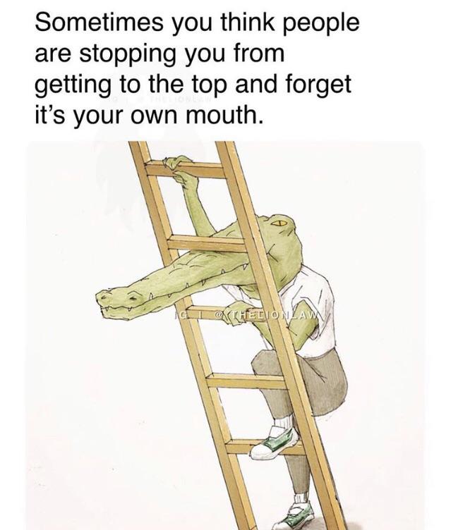 Your mouth is stopping you climbing the ladder of success... r/chapayam