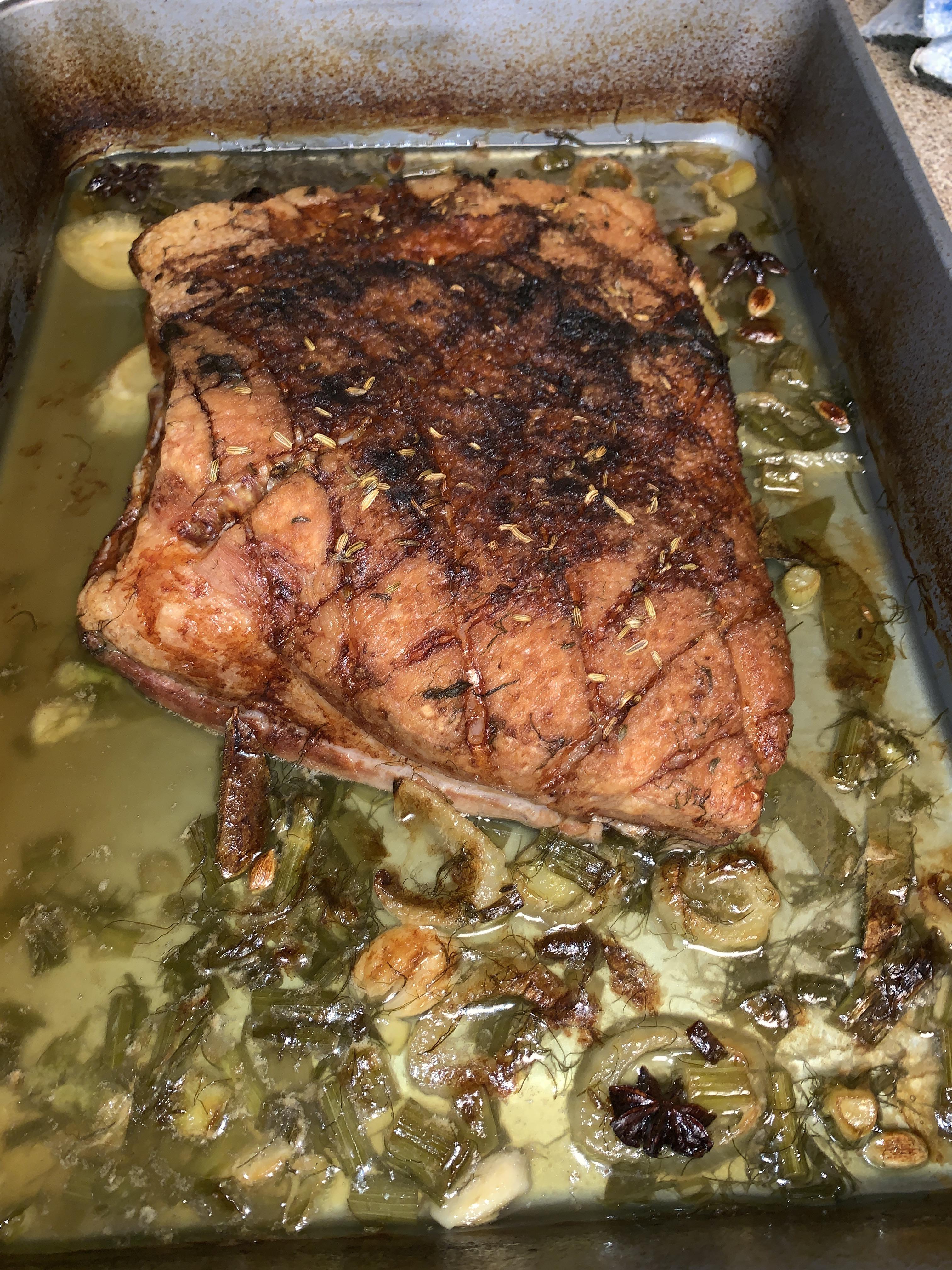 [Homemade] Slow roasted pork belly! r/food