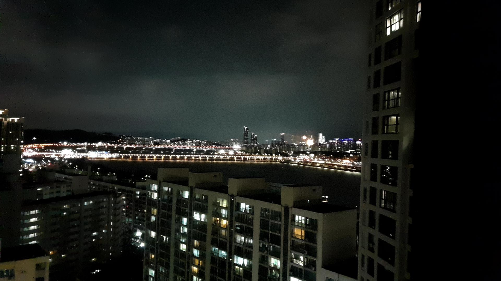 The view of the Han River from my apartment in Seochogu, South Korea
