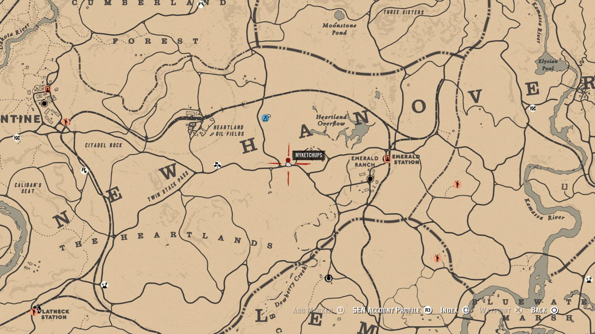 Red Dead Redemption 2 Online Citadel Rock Treasure Map Location
