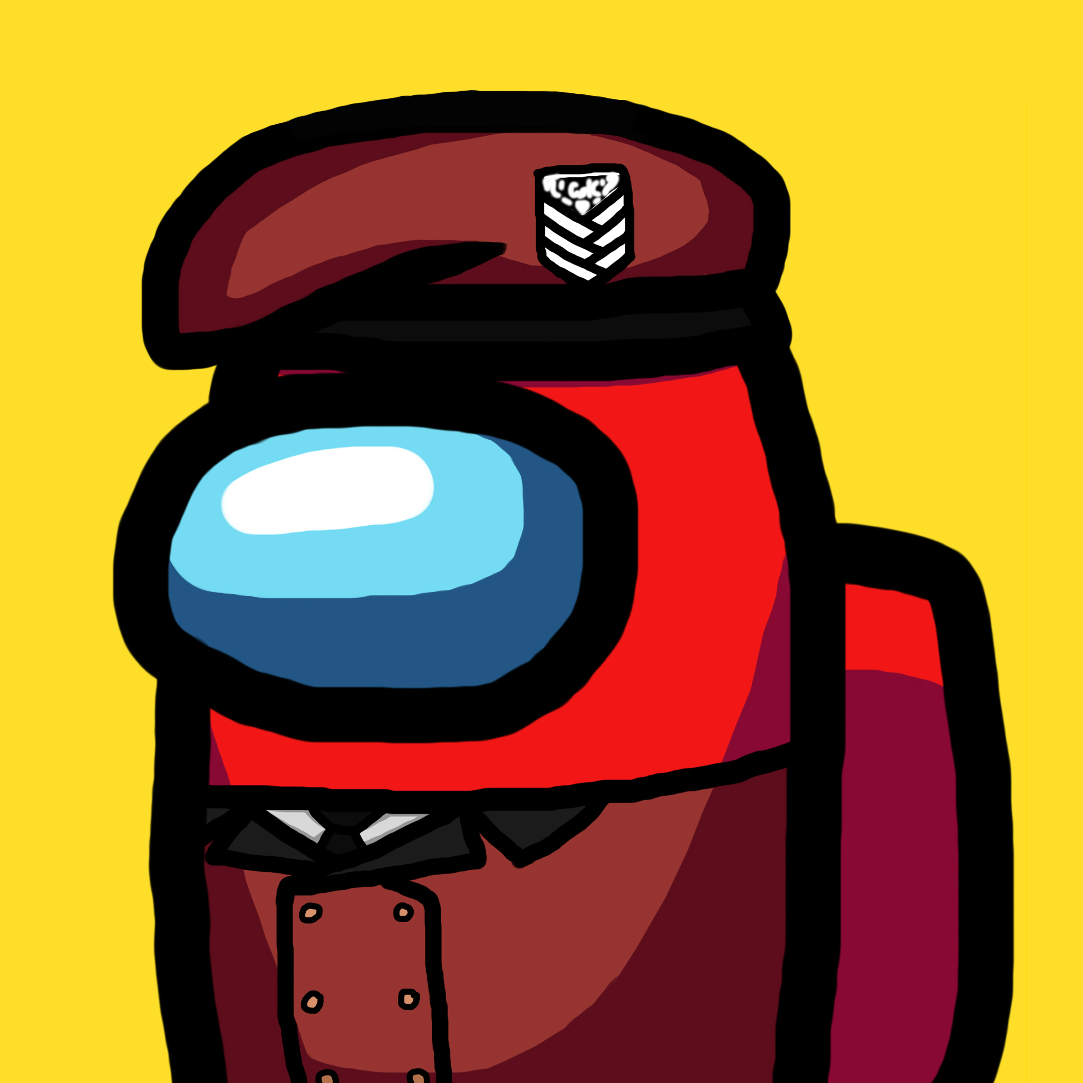 Imposter Among Us Red Character bmpbonkers