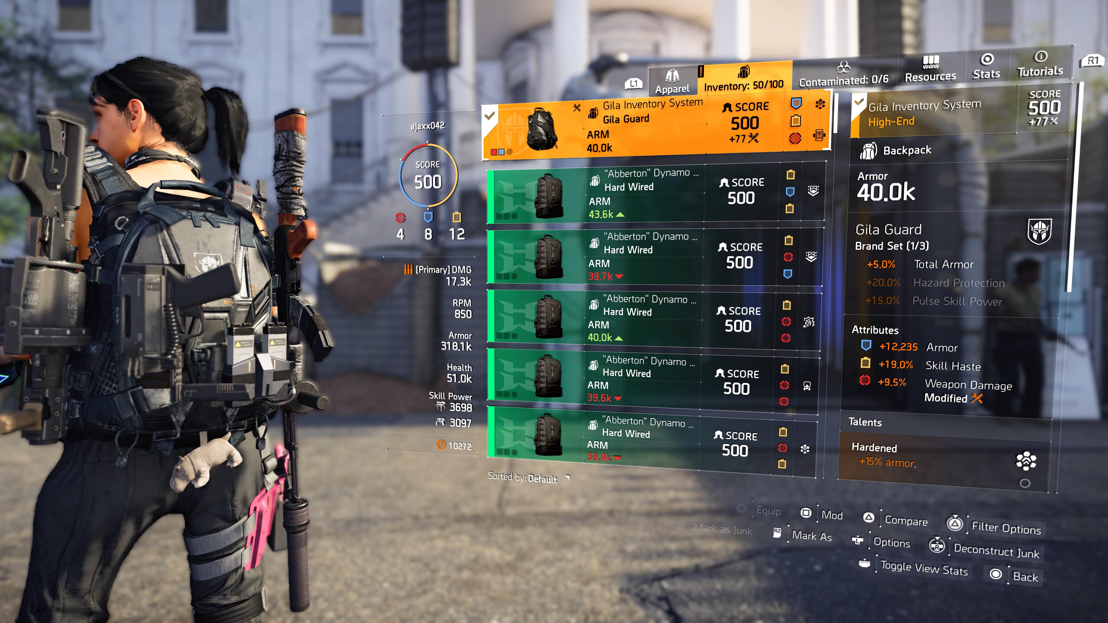 Is getting a backpack with 3x attributes, 2x Talents, & 2x mod slots