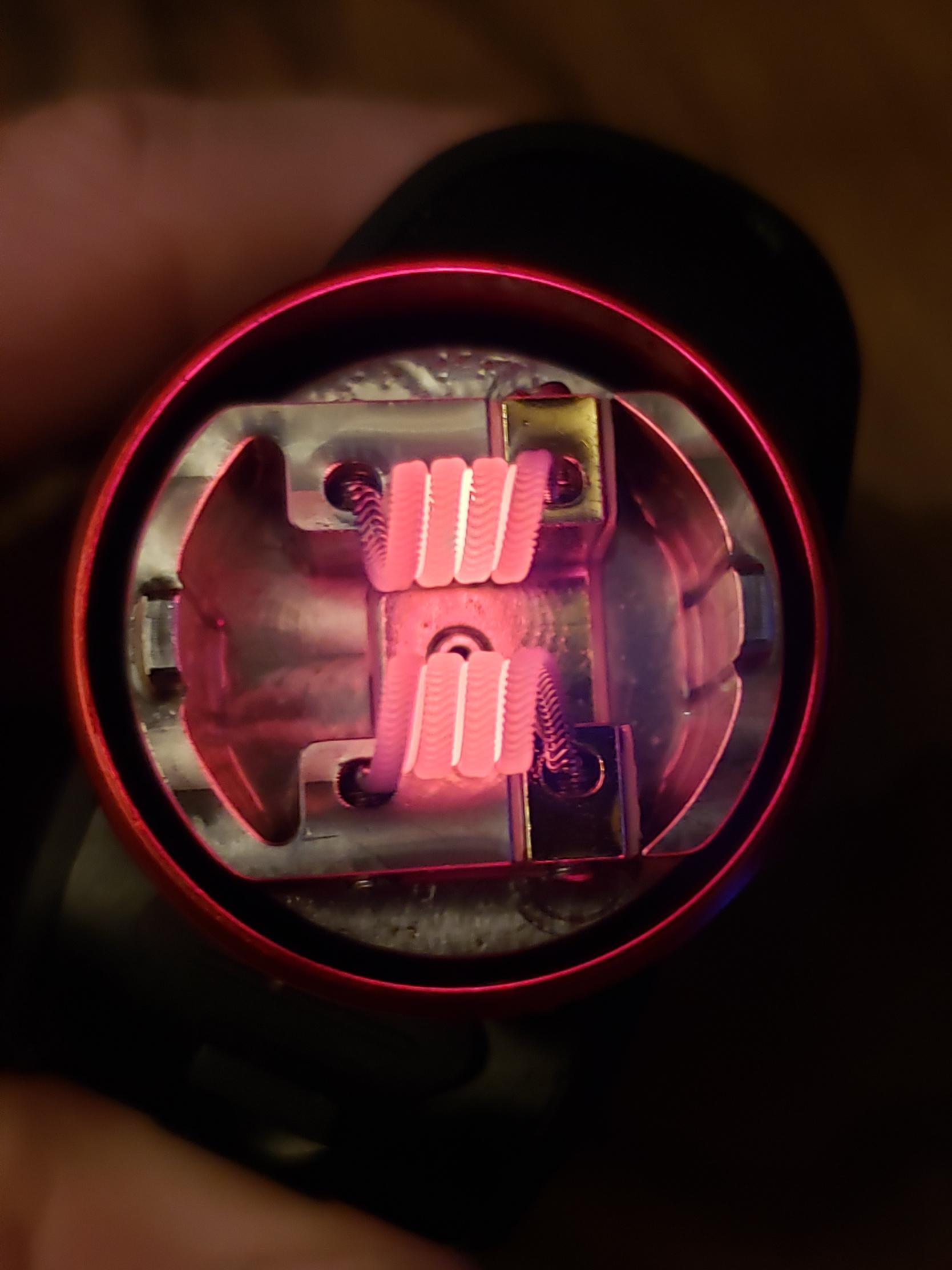 I love glowing staged heating builds! Nichrome alien wire (3x28g+32g