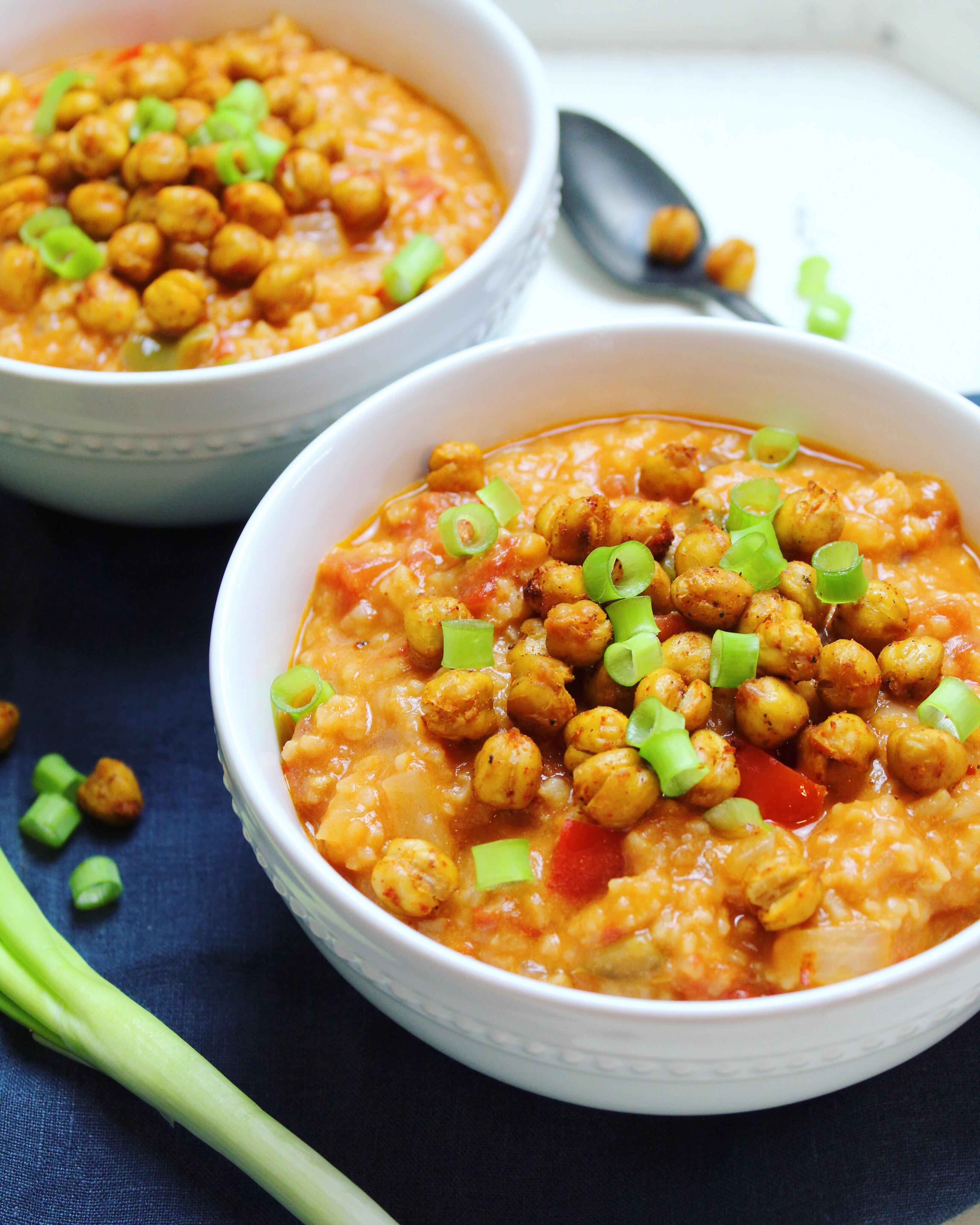 Brazilian Coconut Soup with Roasted Chickpeas! r/veganrecipes