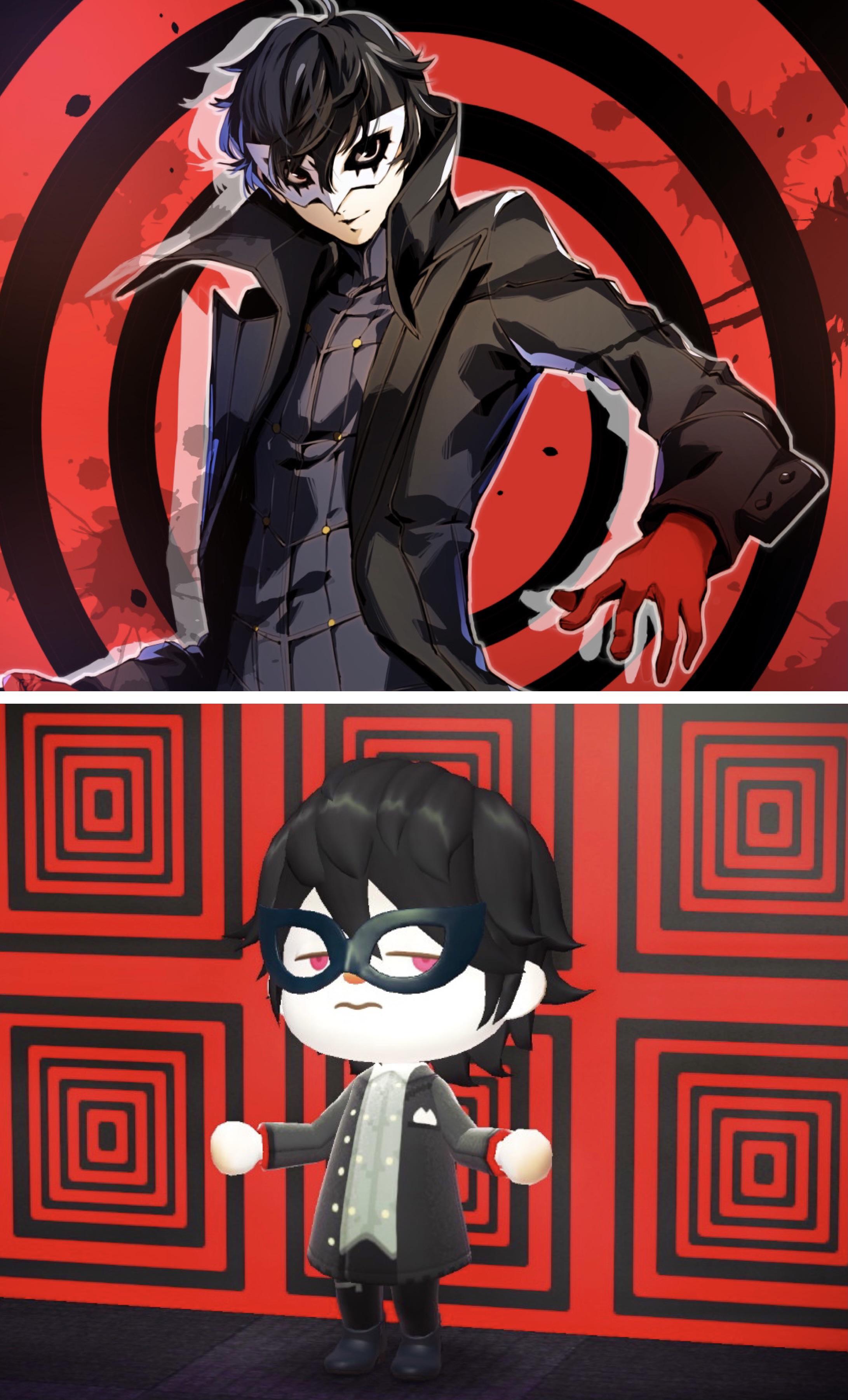 Time to steal hearts! 🗡💔 Joker from Persona 5 cosplay In Animal crossing New Horizons r/Persona5