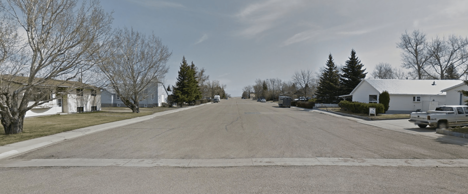 Centre Ave. in Coutts, Alberta. Looks like more of a runway than an
