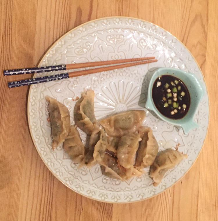 Peanut butter, tofu and kale dumplings r/Dumplings