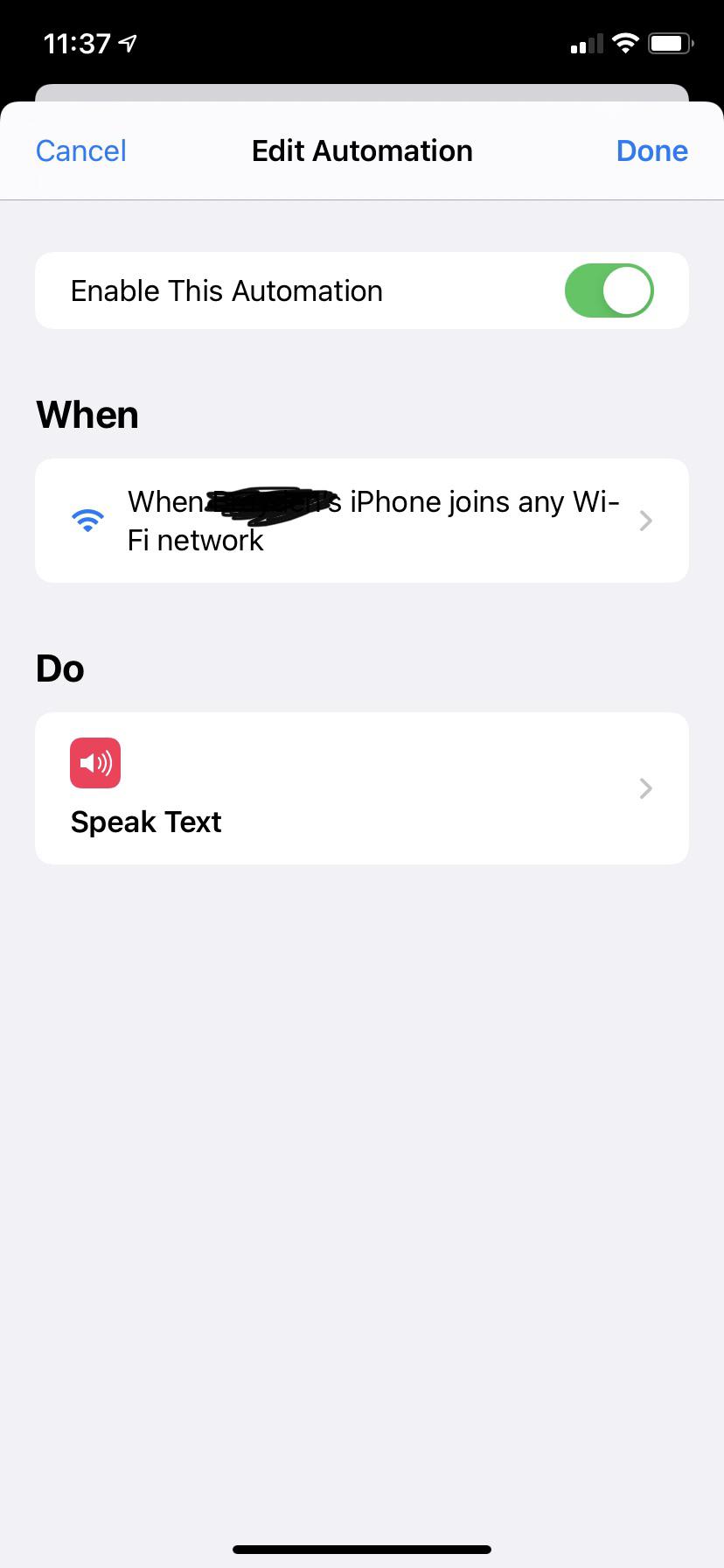 My iPhone doesn’t have the “Ask Before Running” option. How do I turn