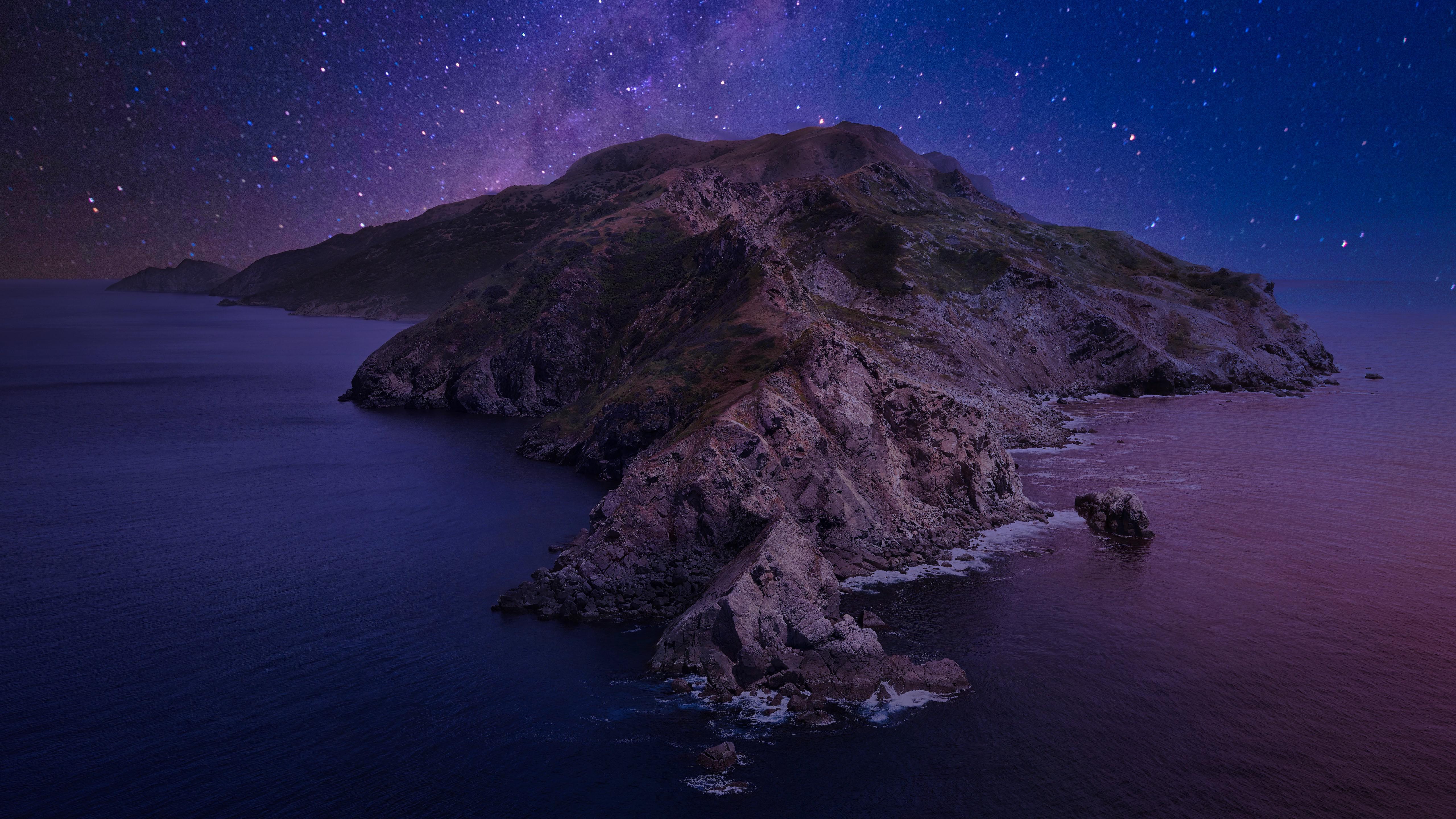 Catalina with Galaxy Background (5120x2880) r/wallpaper