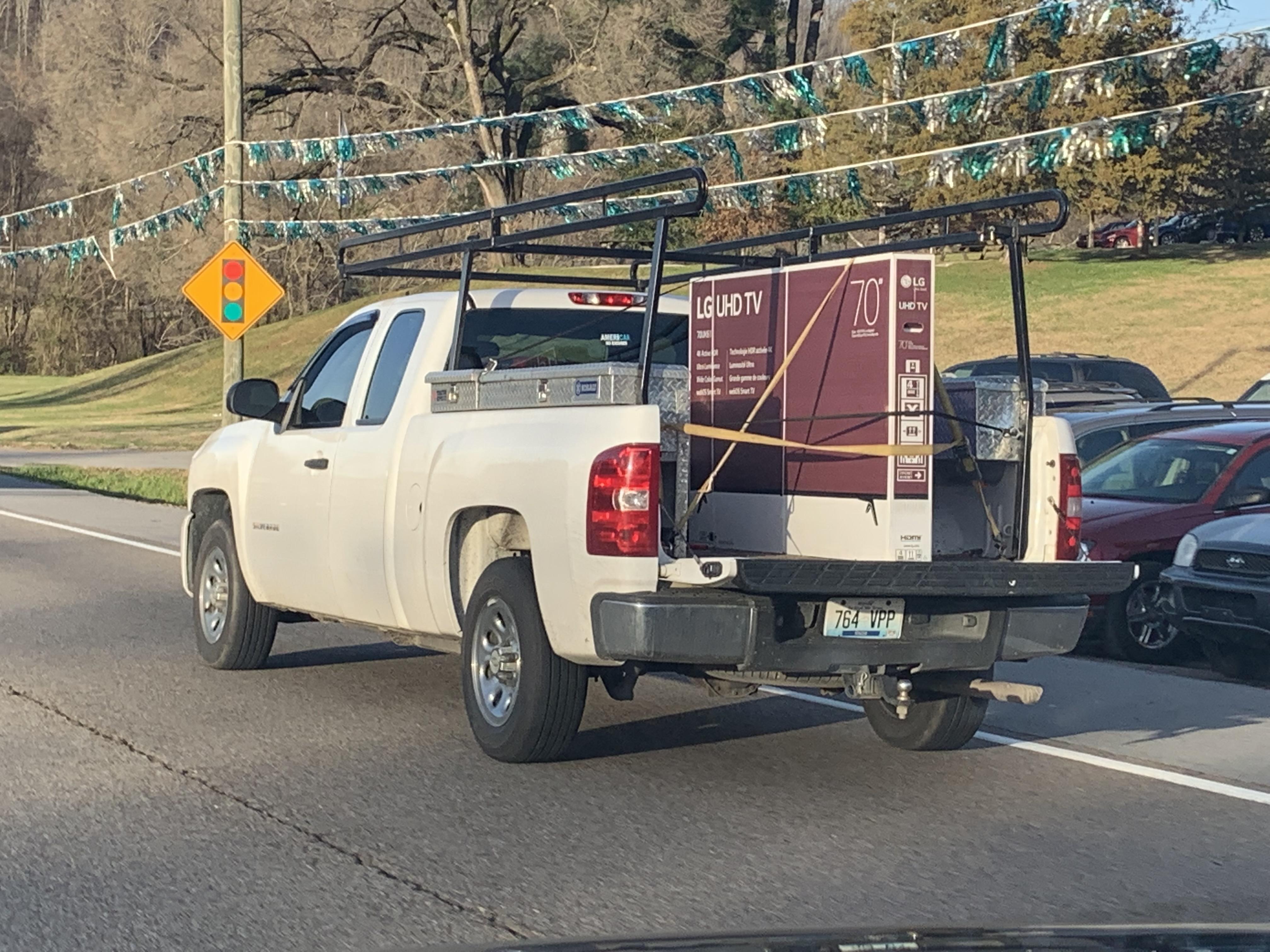 “It said to transport the TV standing up!” r/pics