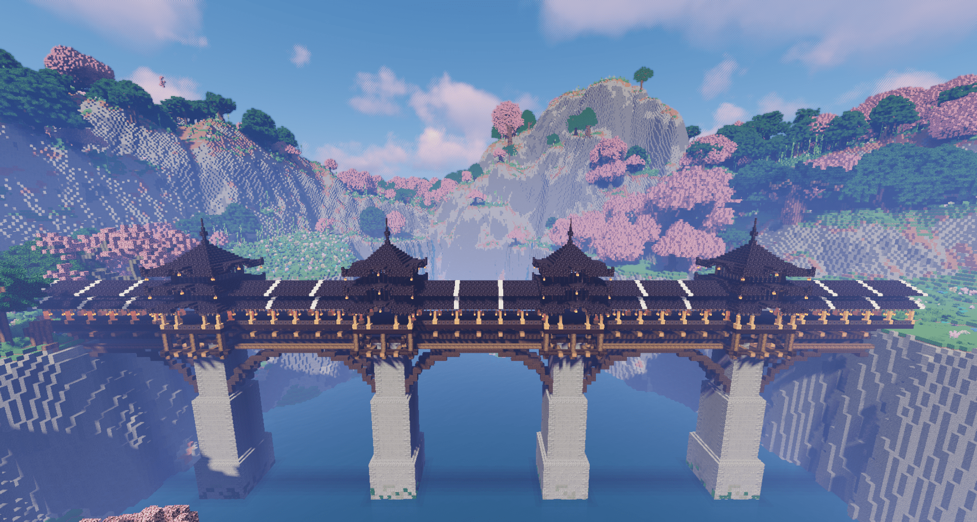 Chineseinspired bridge build r/Minecraft
