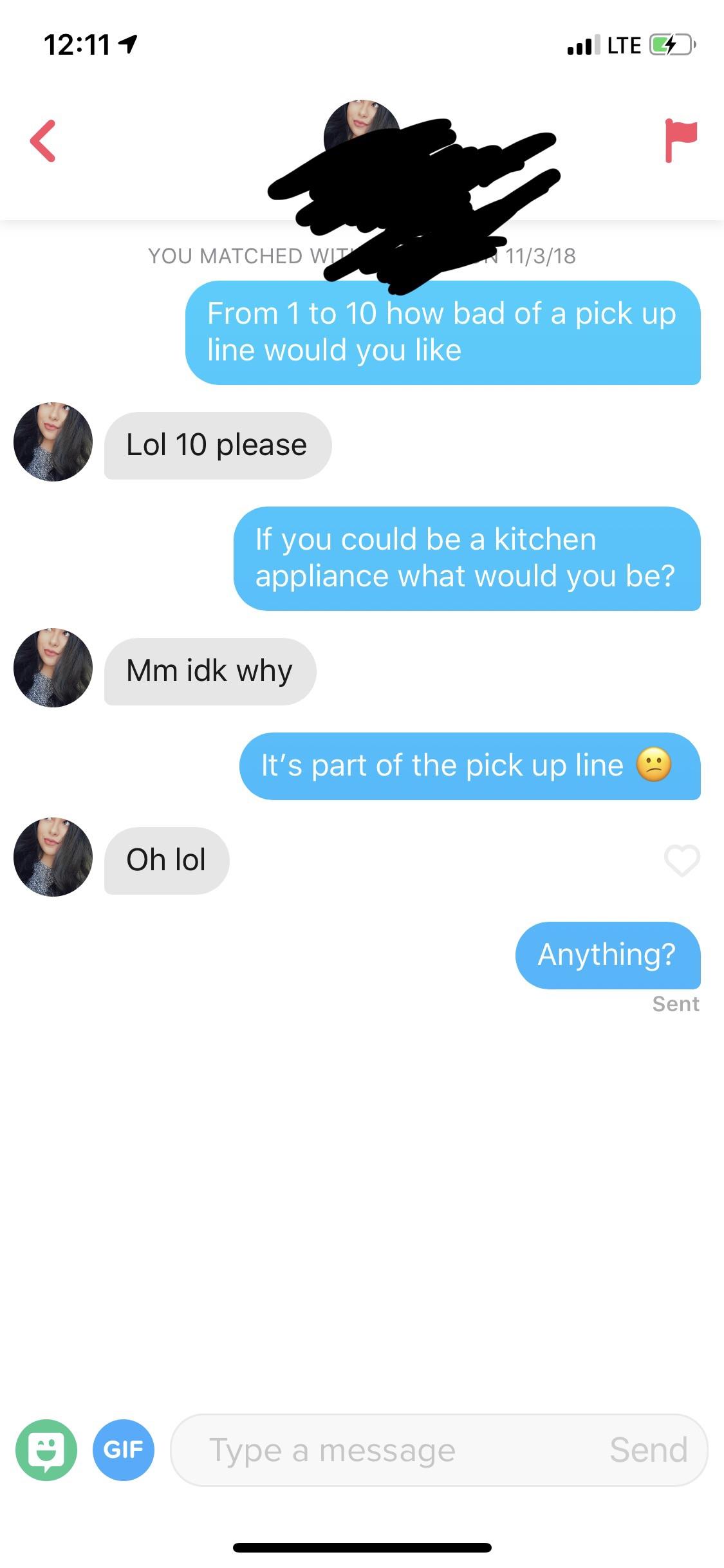 Because there’s a legit reason to being a kitchen appliance r/Tinder