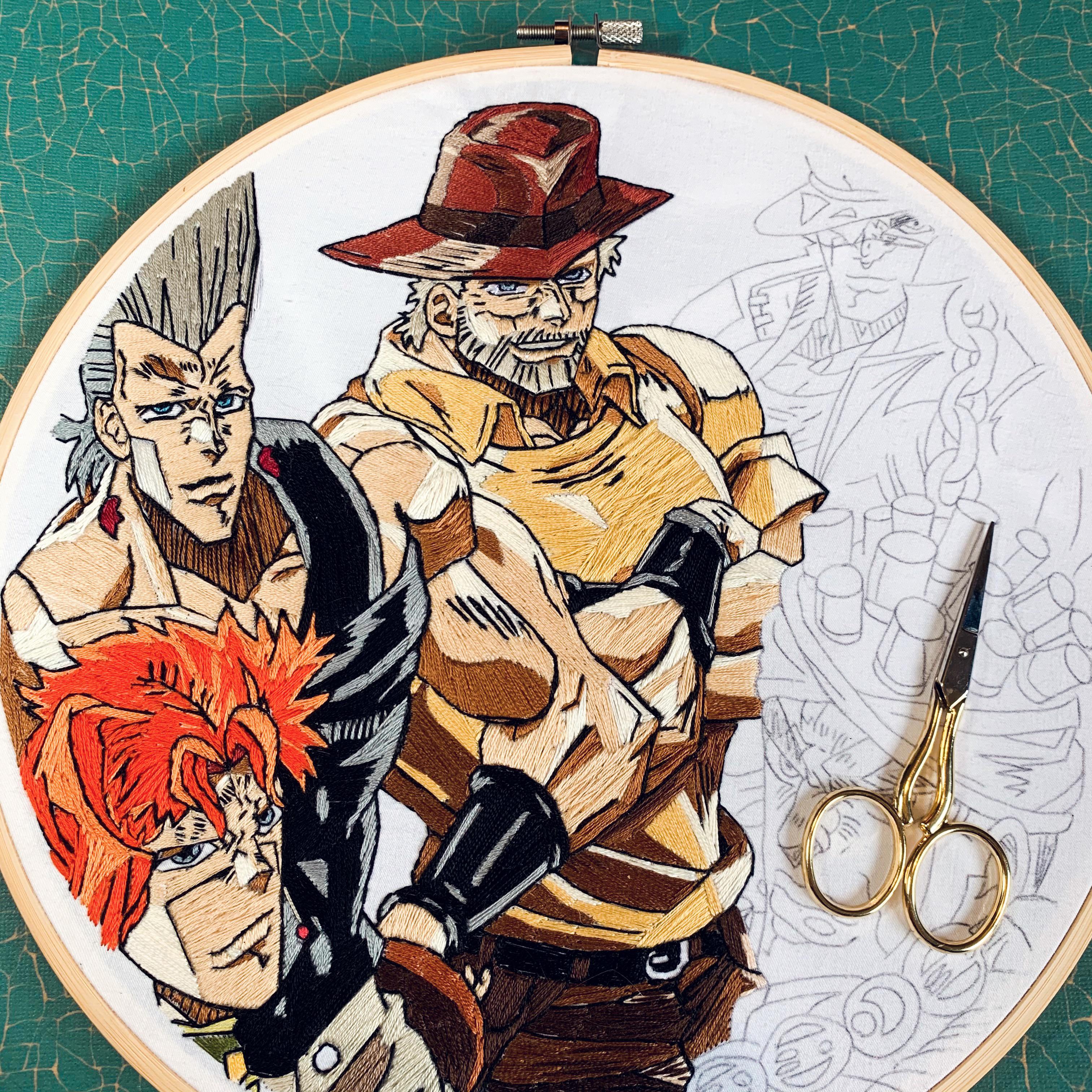 Been working on this giant embroidery hoop since December r