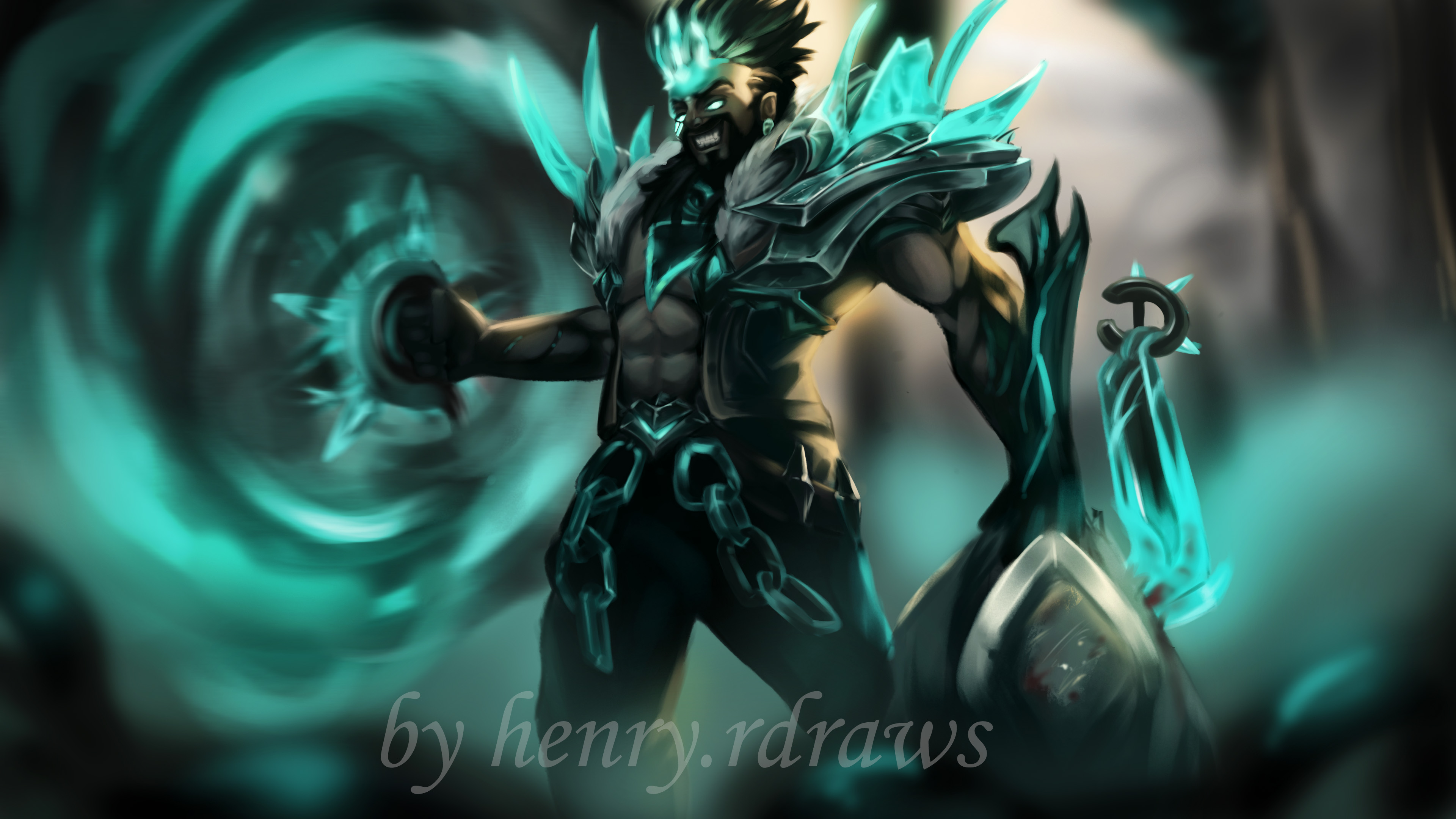Ruined Draven Fanart, By me, Digital, 2022 r/LoLFanArt