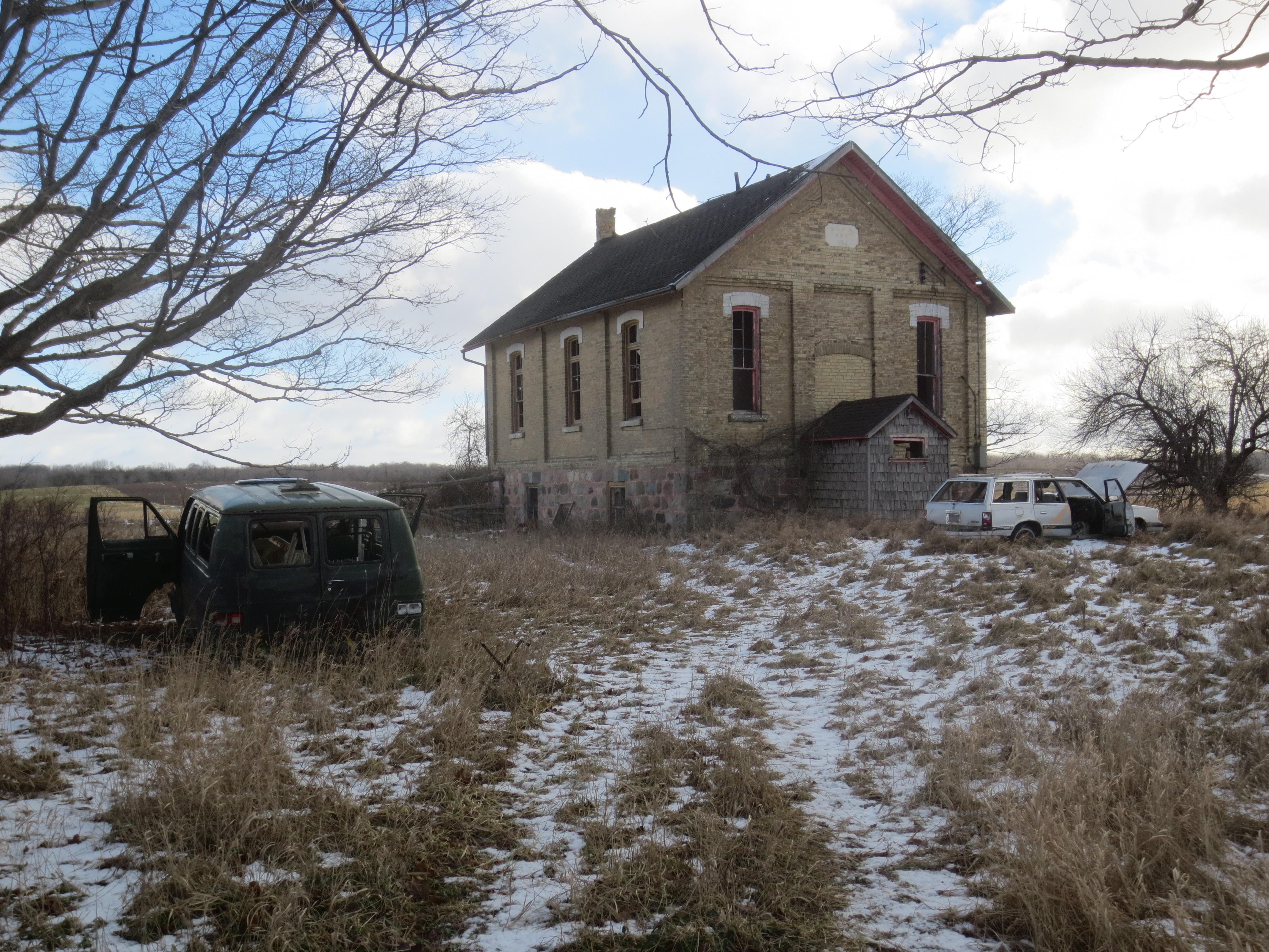 Old School House in Ontario, Canada abandoned