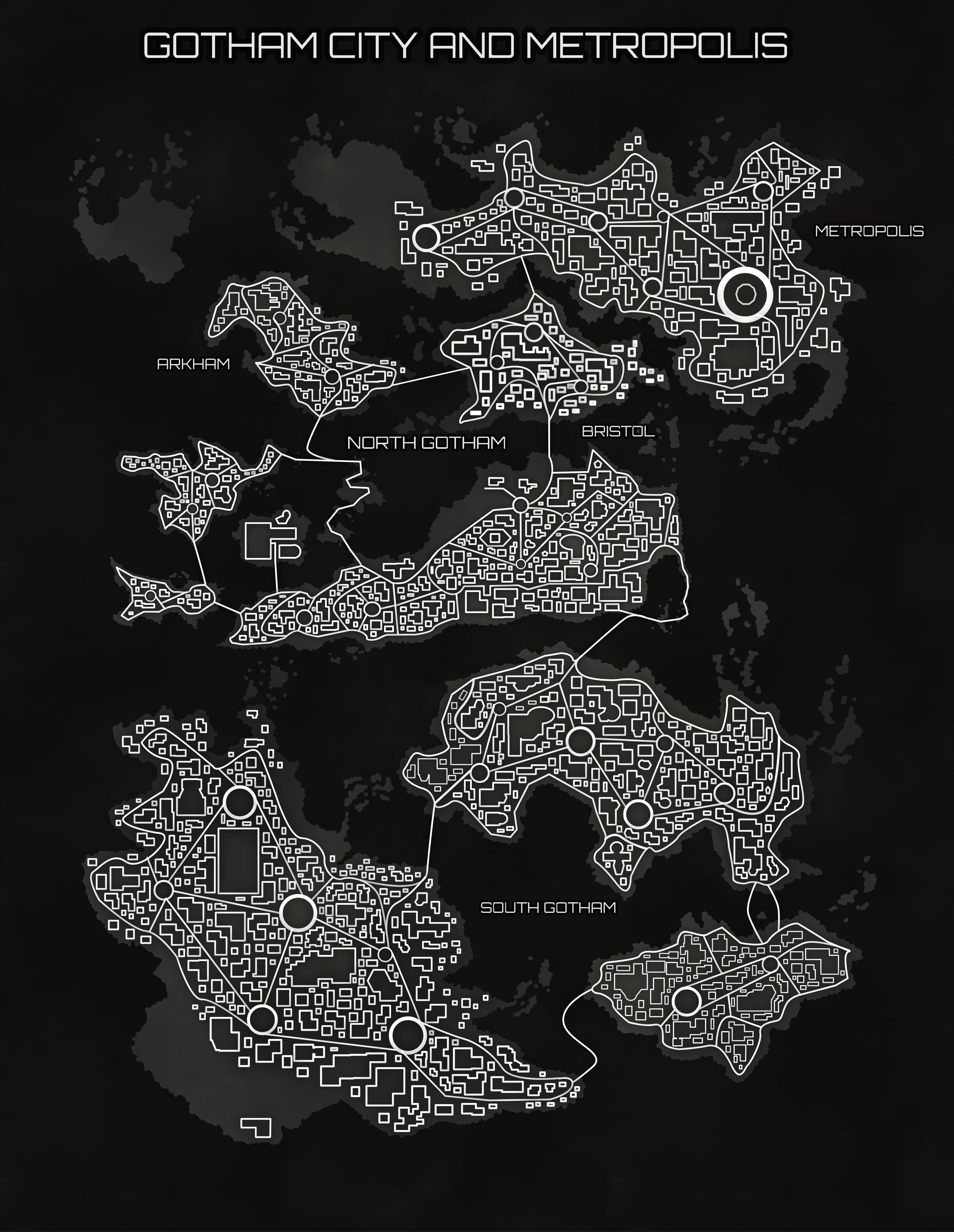 Made my own rendition of Gotham city from Batman. Notion