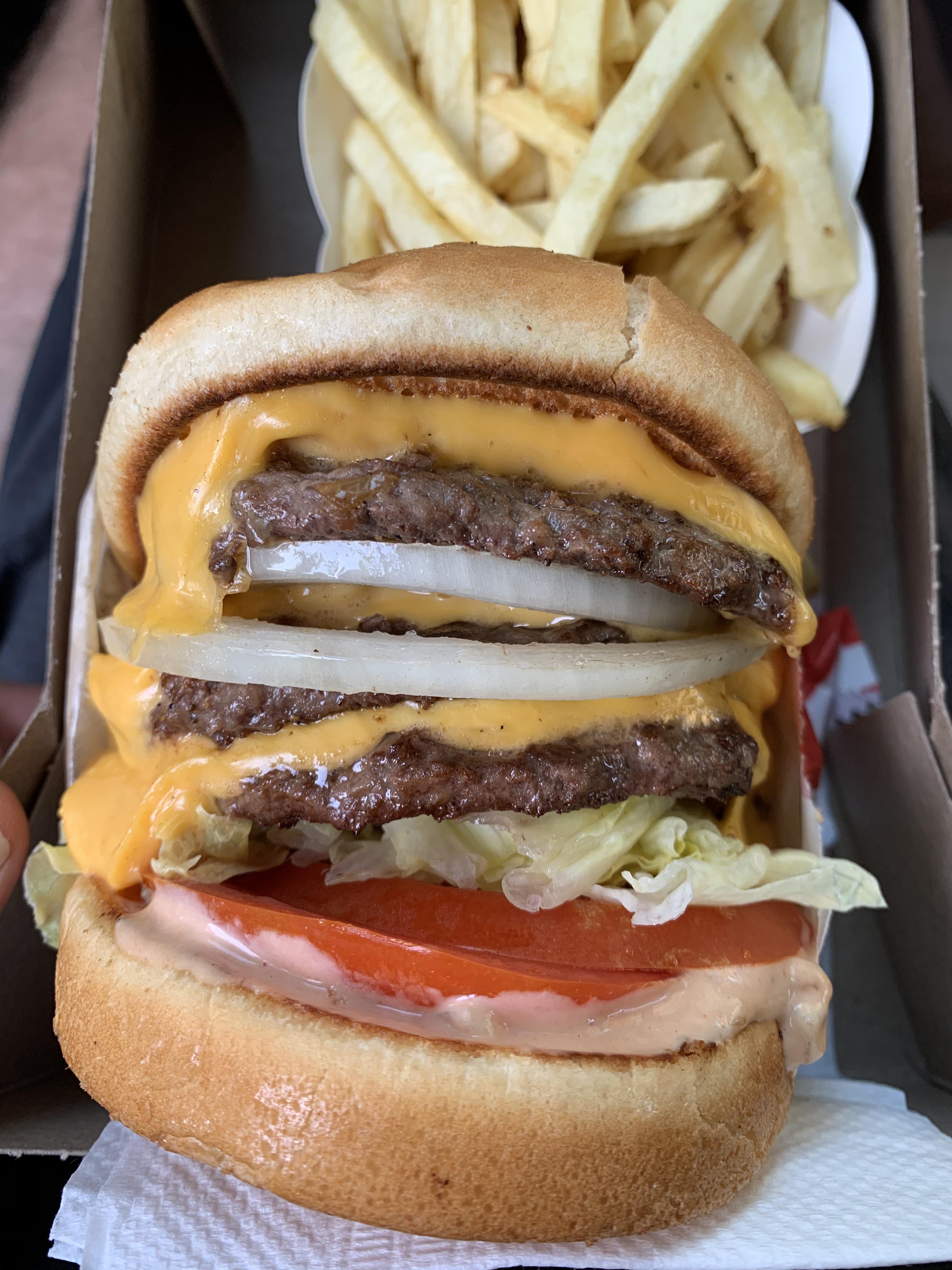 [I ate] 3 burger patties, 3 slices of cheese r/food