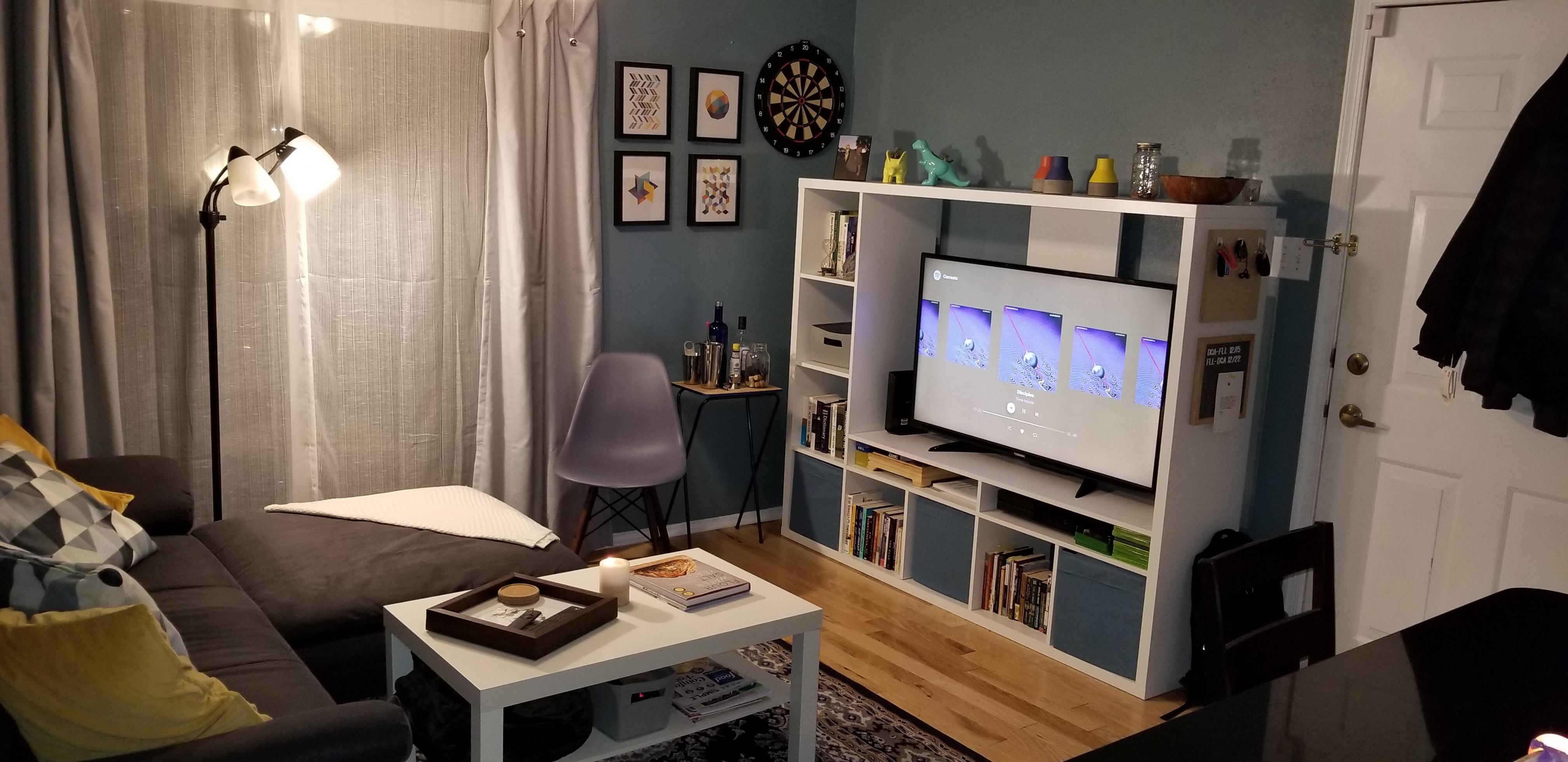 My first space of my own, featuring everyone's first coffee table r