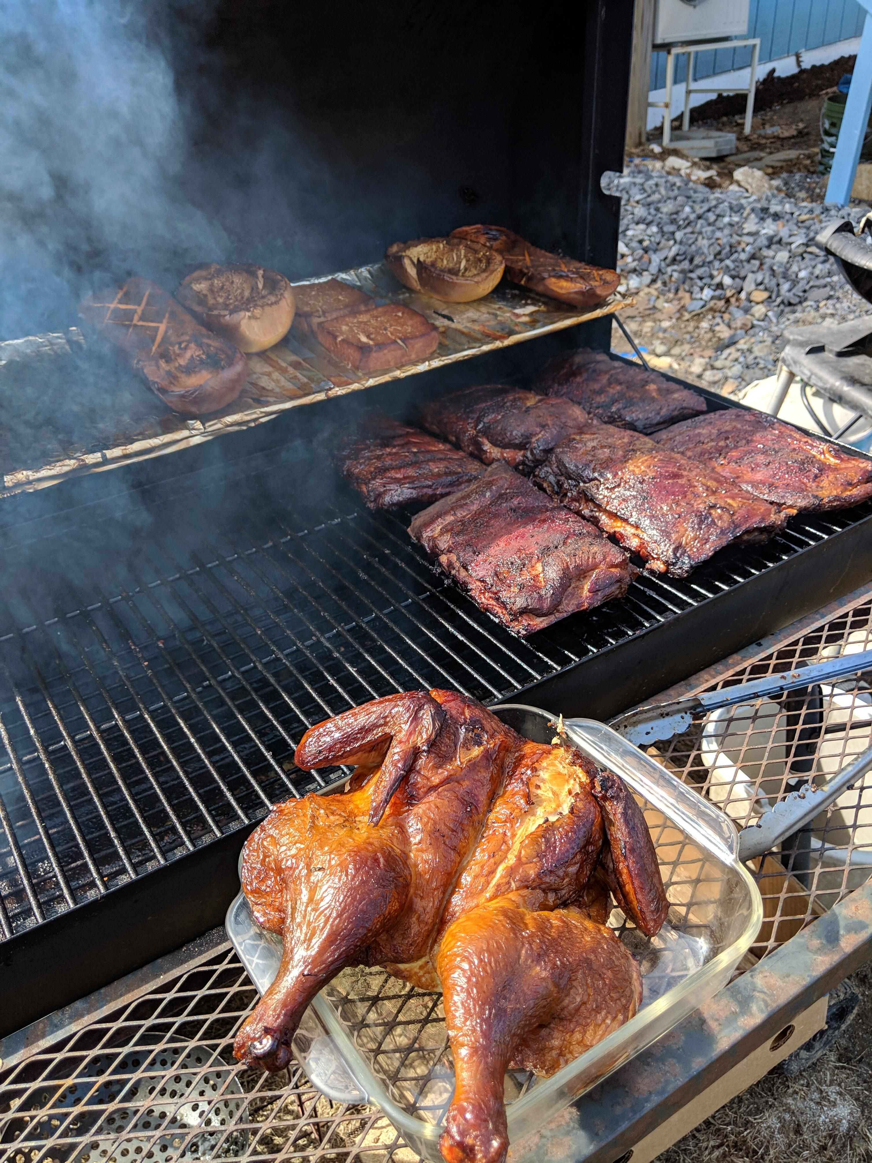 First BBQ for the season. 3 hour smoke with applewood r/BBQ