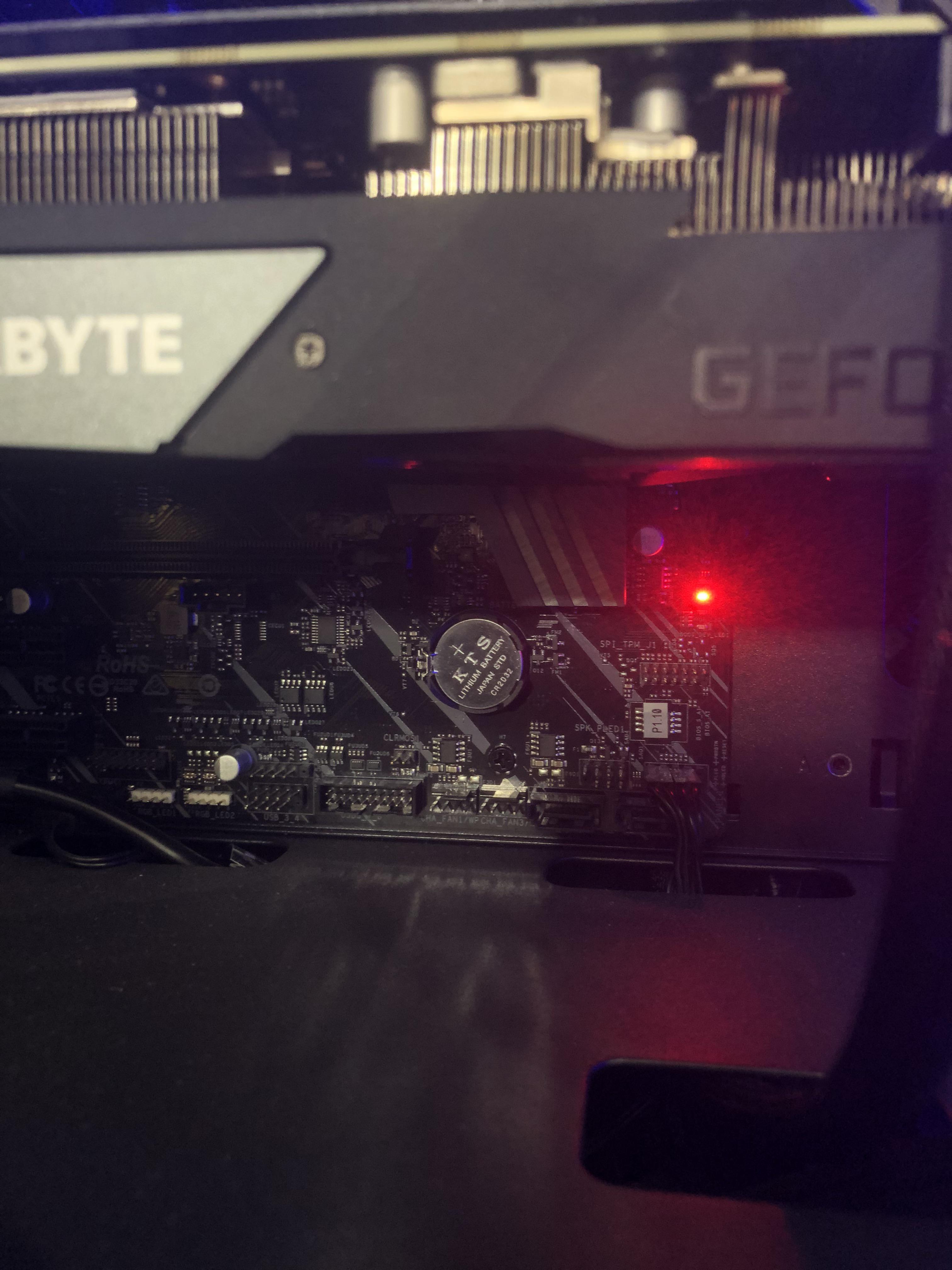 Red light on motherboard. i'm new to this computer thing, someone who
