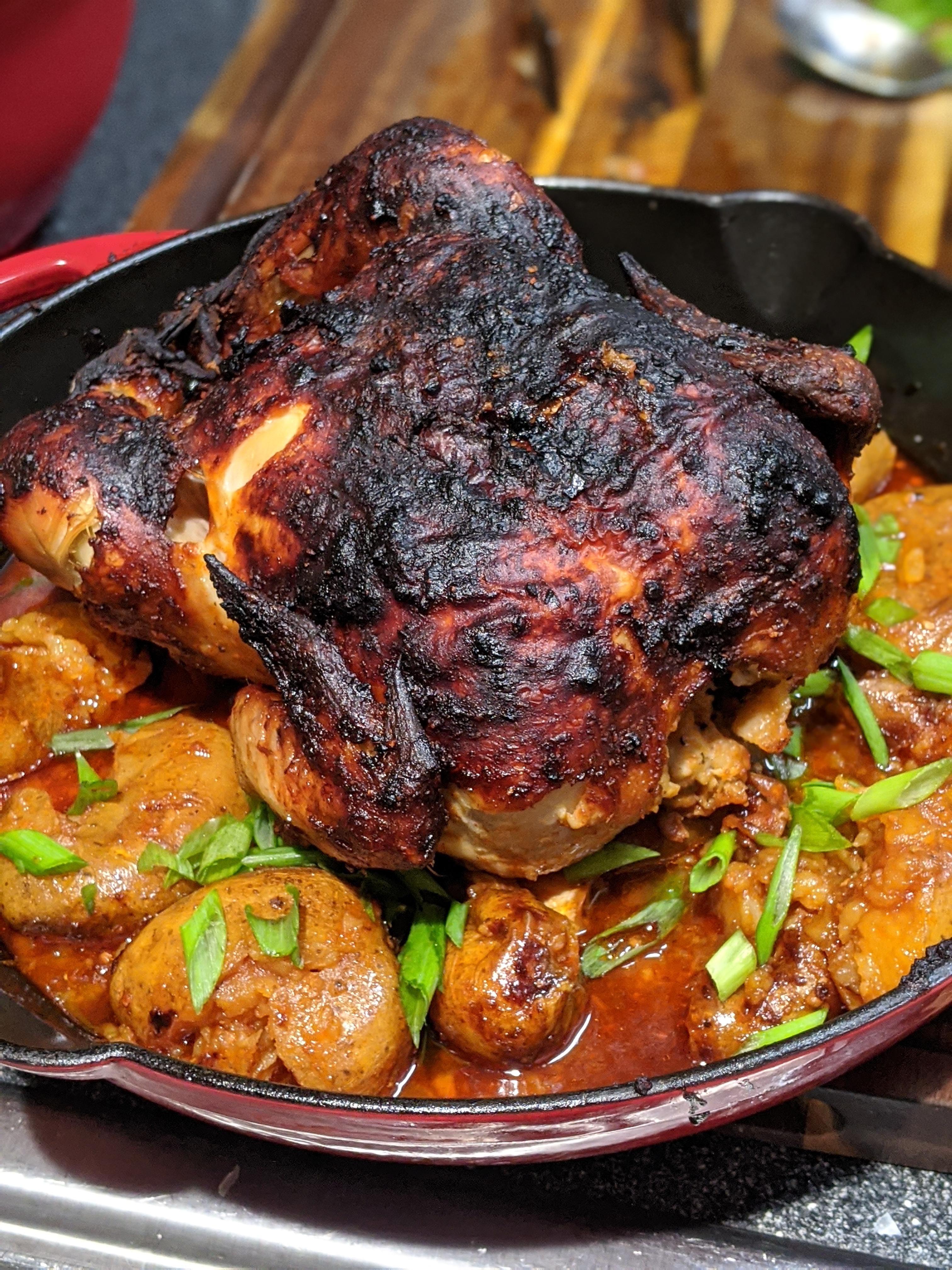 [homemade] slowroasted gochujang chicken and potatoes r/food