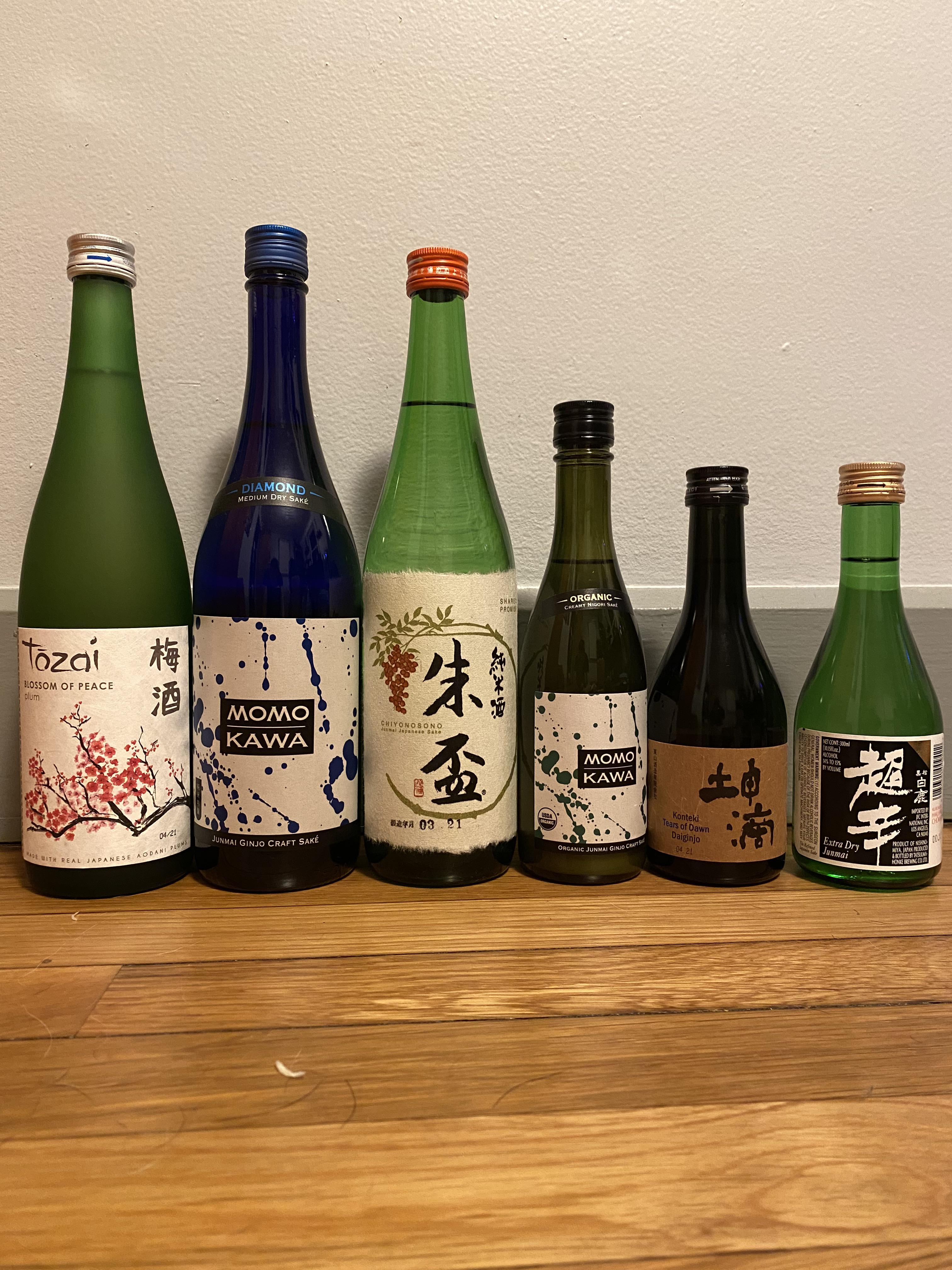 A few bottles I picked up at a liquor store I was near today. r/Sake