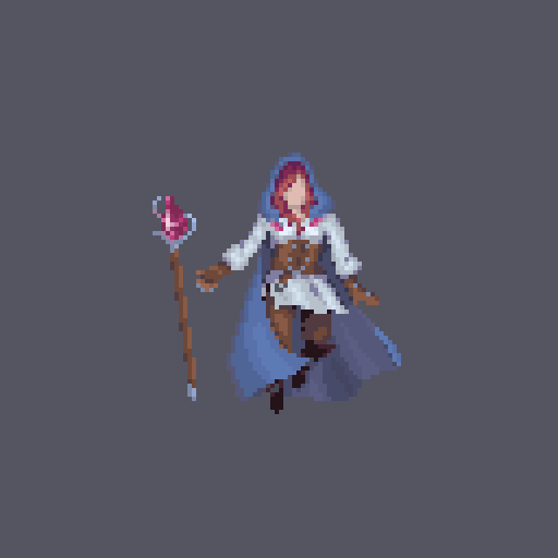 Witch, idle animation. PixelArt