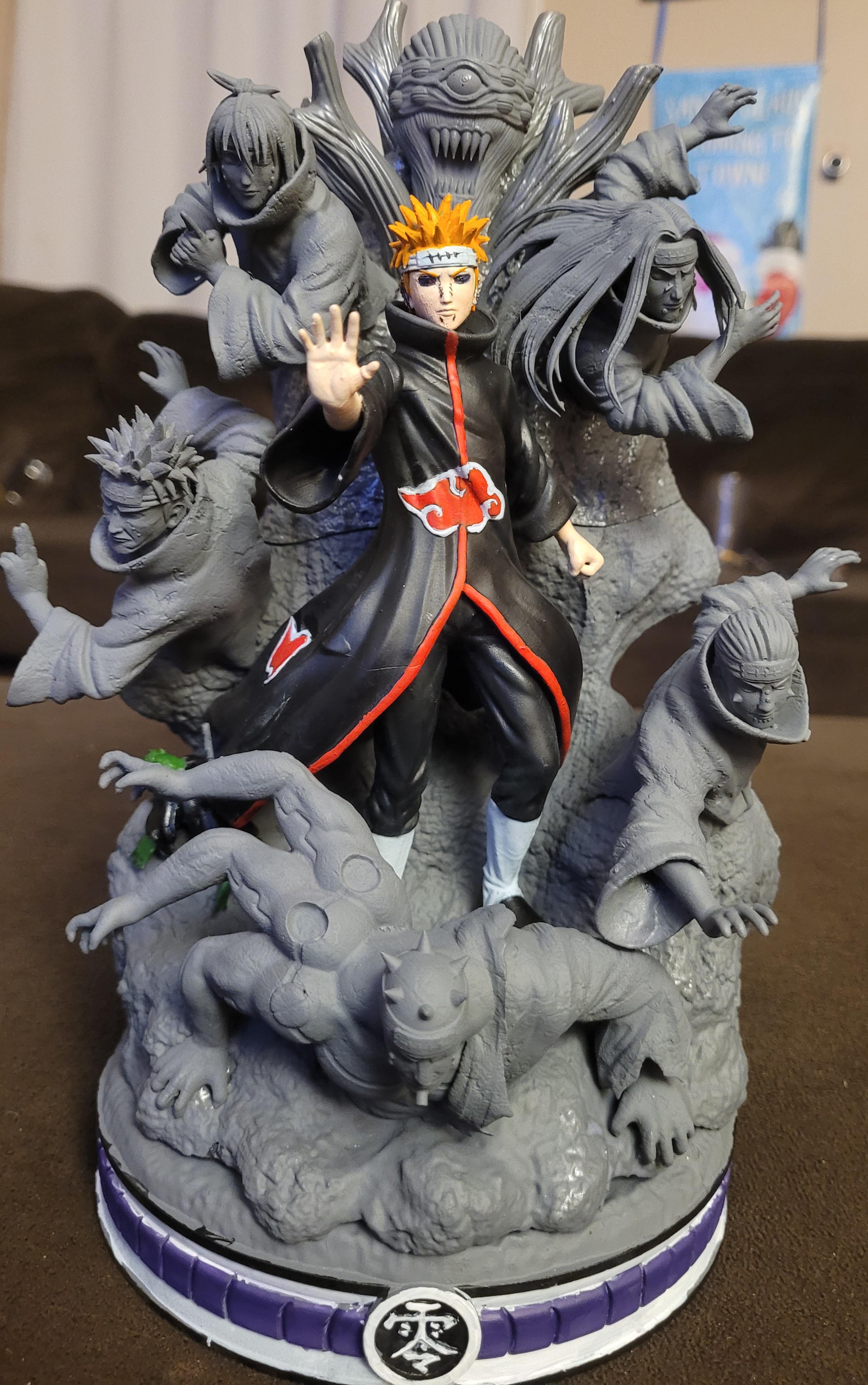 Pain Naruto statue complete! r/3Dprinting