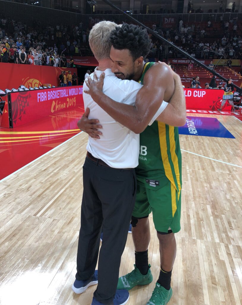 Coach Kerr and the Blur share an embrace after the USABRA game r