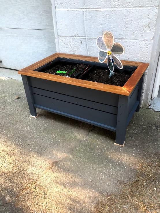 Planter made from old stair treads saved from the trash r