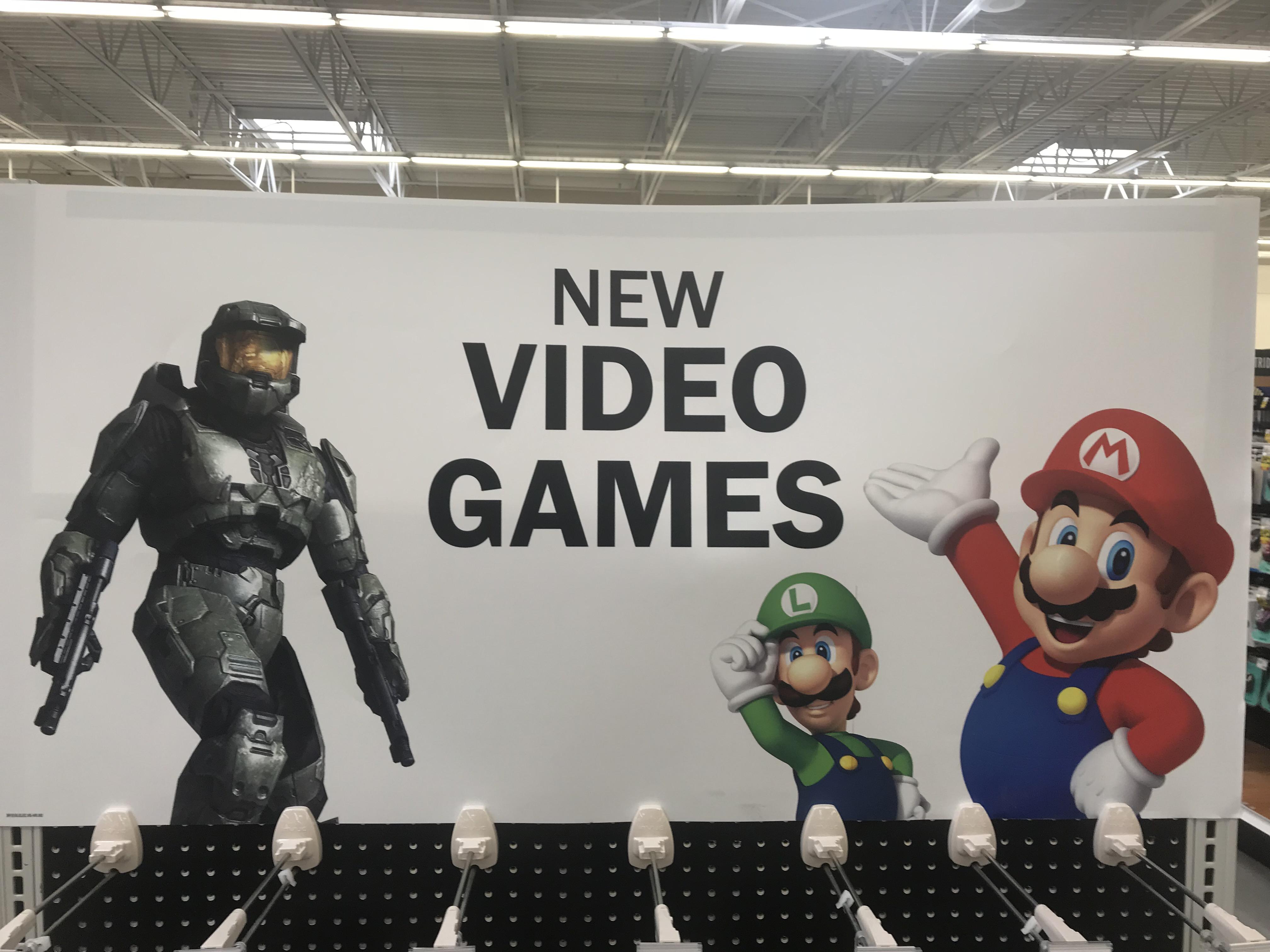 This a poster I saw at Meijer (a supermarket) yesterday. Curious choice