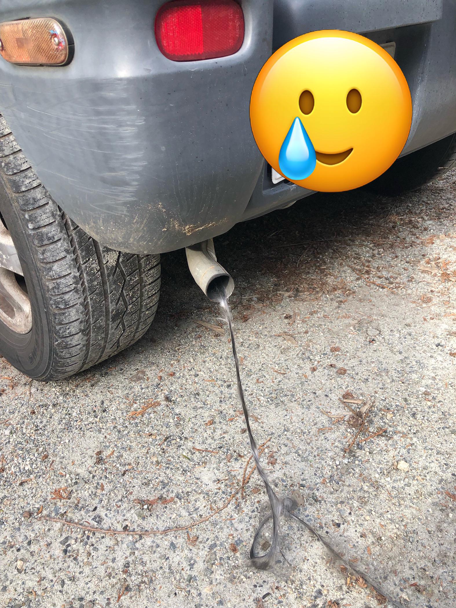 There’s a hair like thing coming out of the exhaust. What the hell r