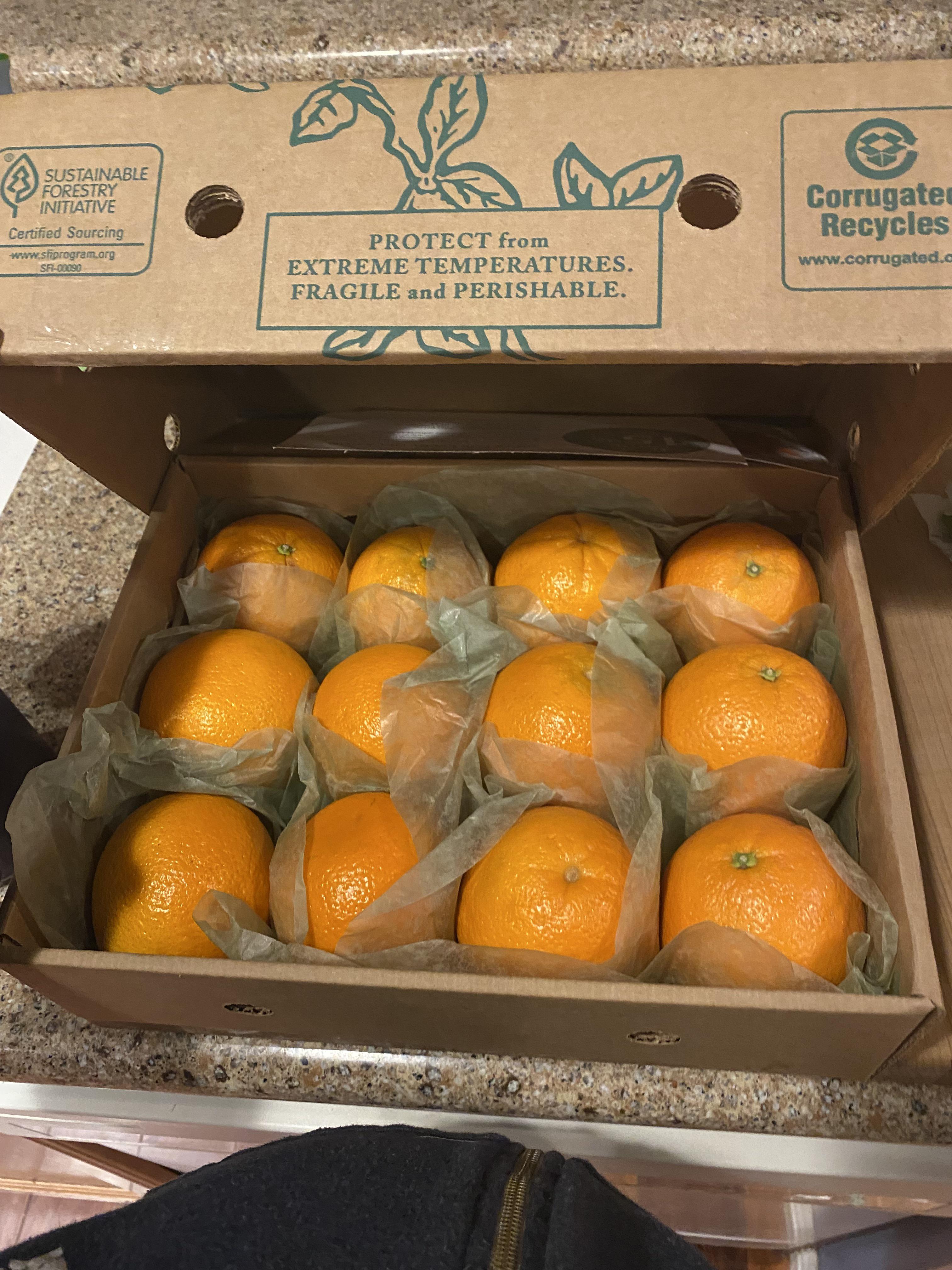 My grandma sends me fruit in the mail because I’m pregnant. I love her