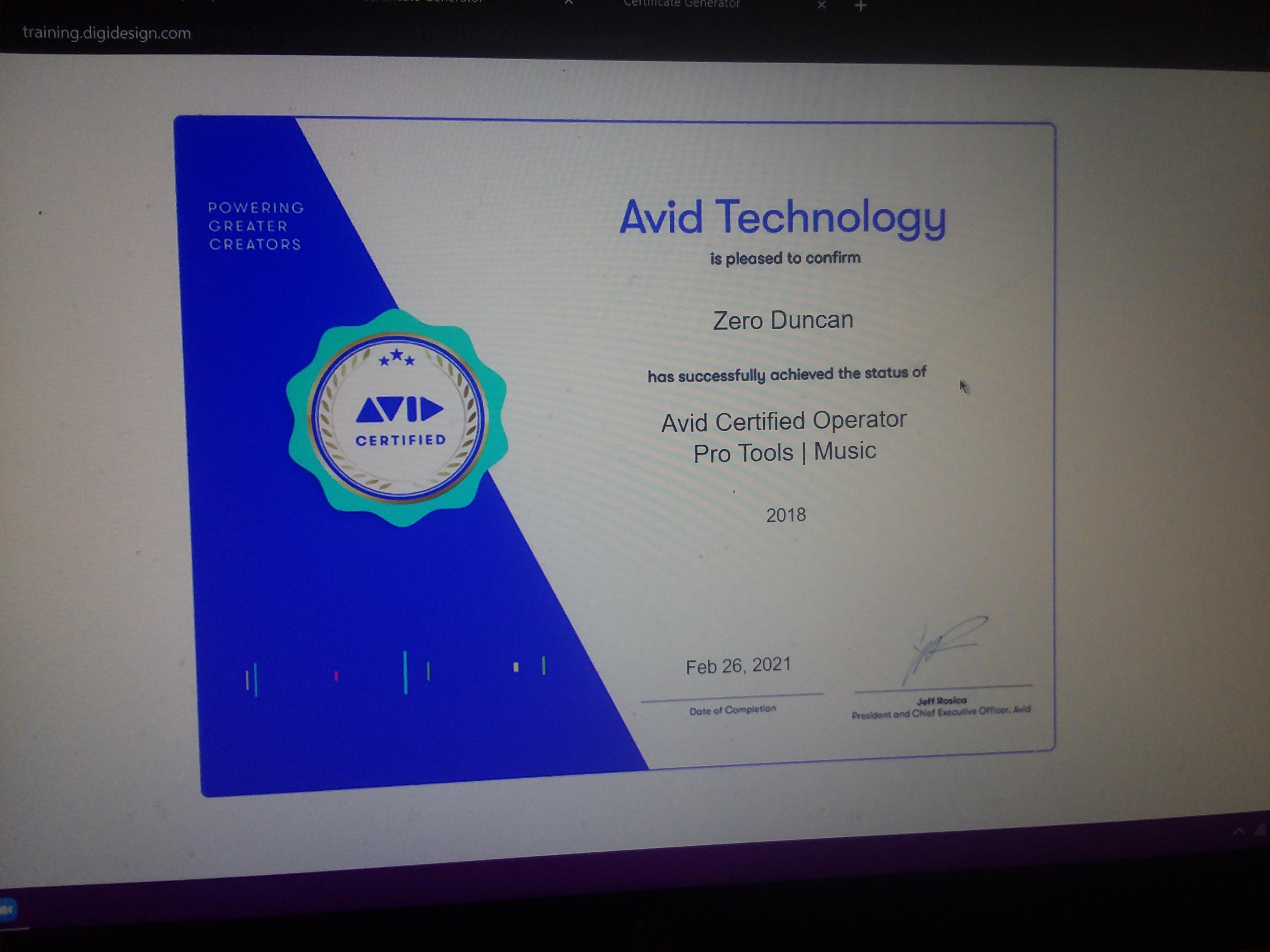 look out audio engineers! a new certified Pro Tools operator is in town 🤘💜 r/protools