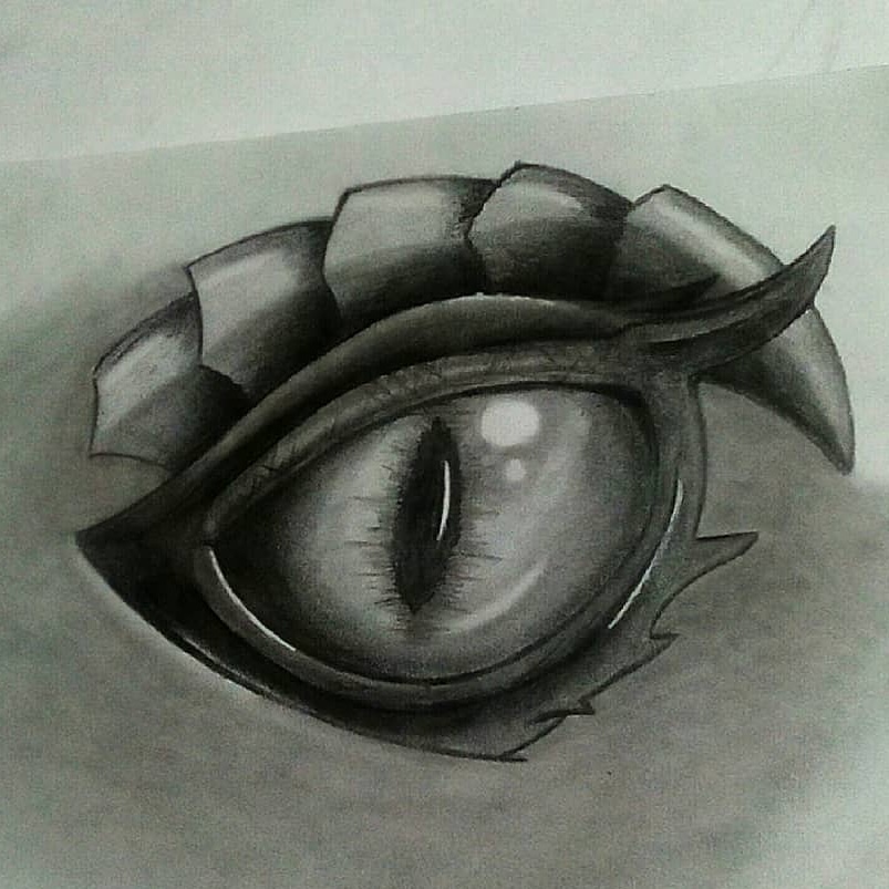 Dragon Eye Pencil Drawing