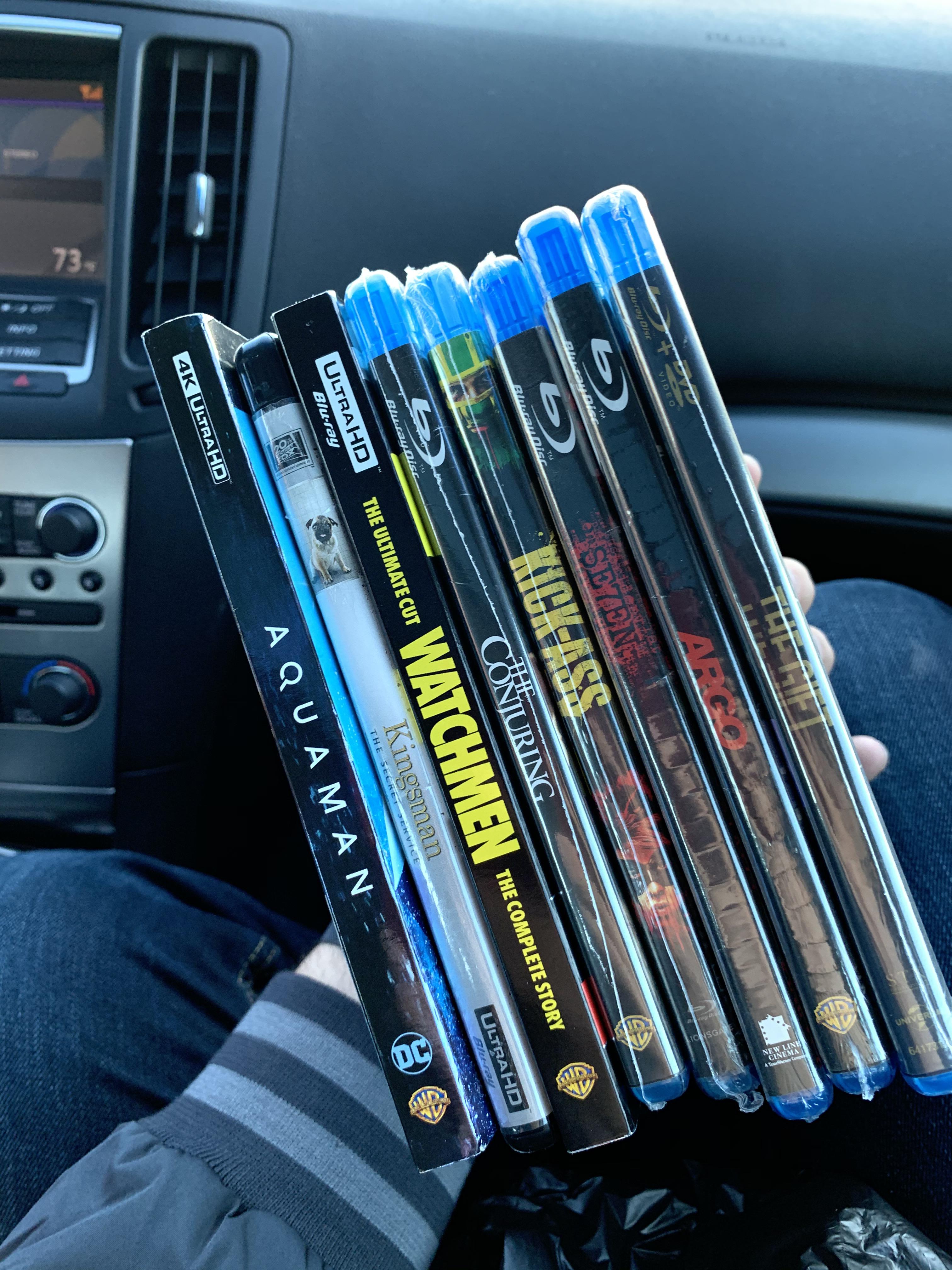 50 pickups from a local movie shop. Just the 4K movies alone would’ve