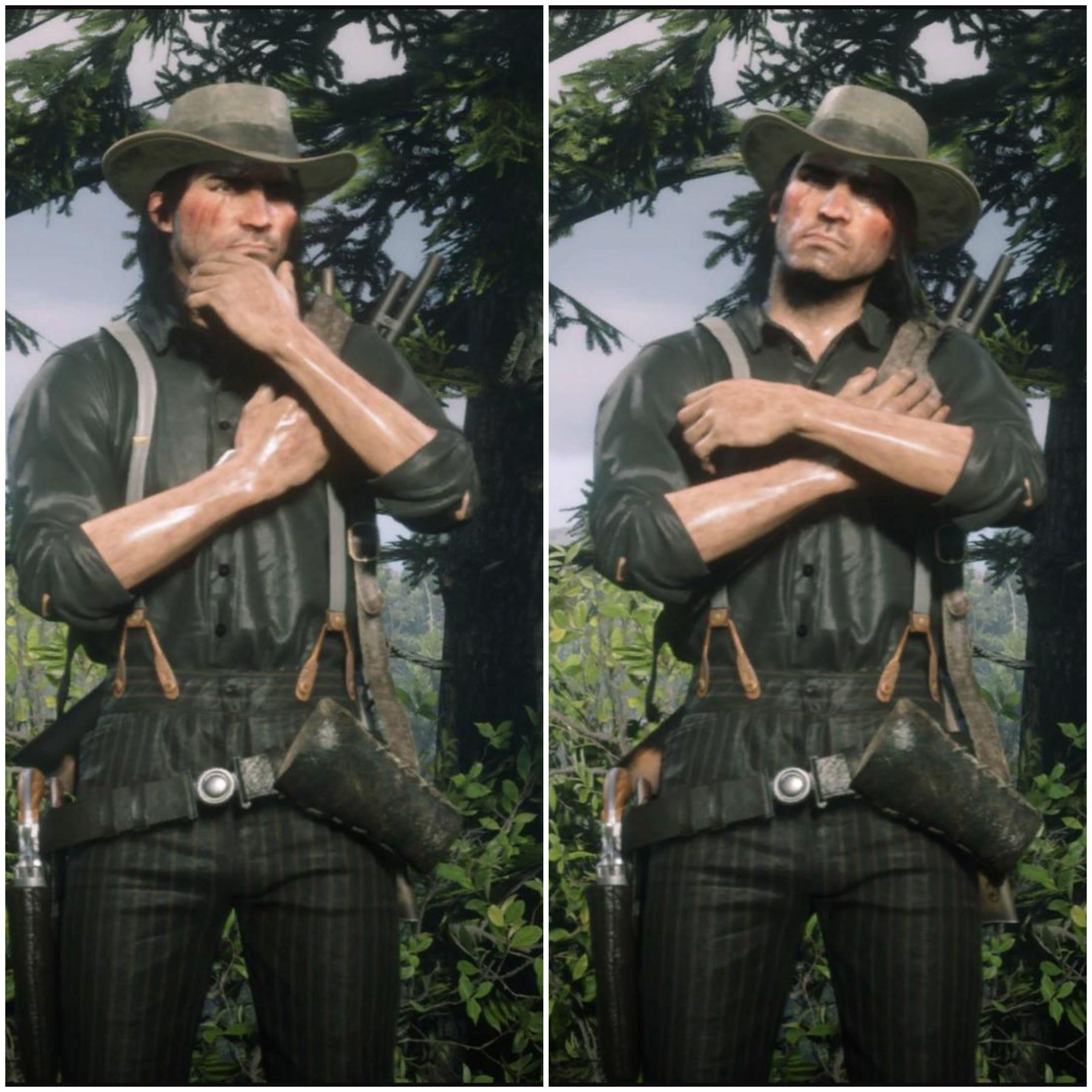 Younger John Marston with proper scars and hair.