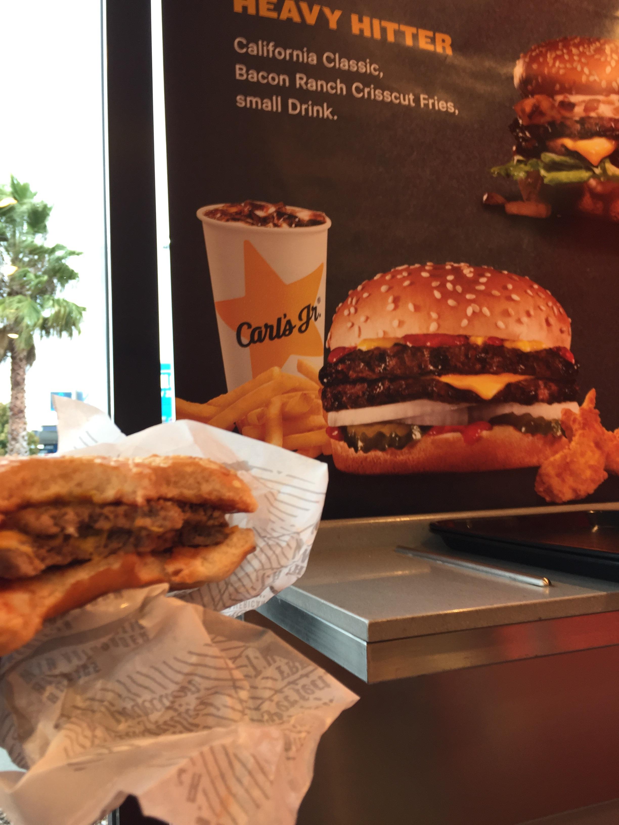Carl's Jr (takanini) serving junior burger. Pfft. Expectation vs