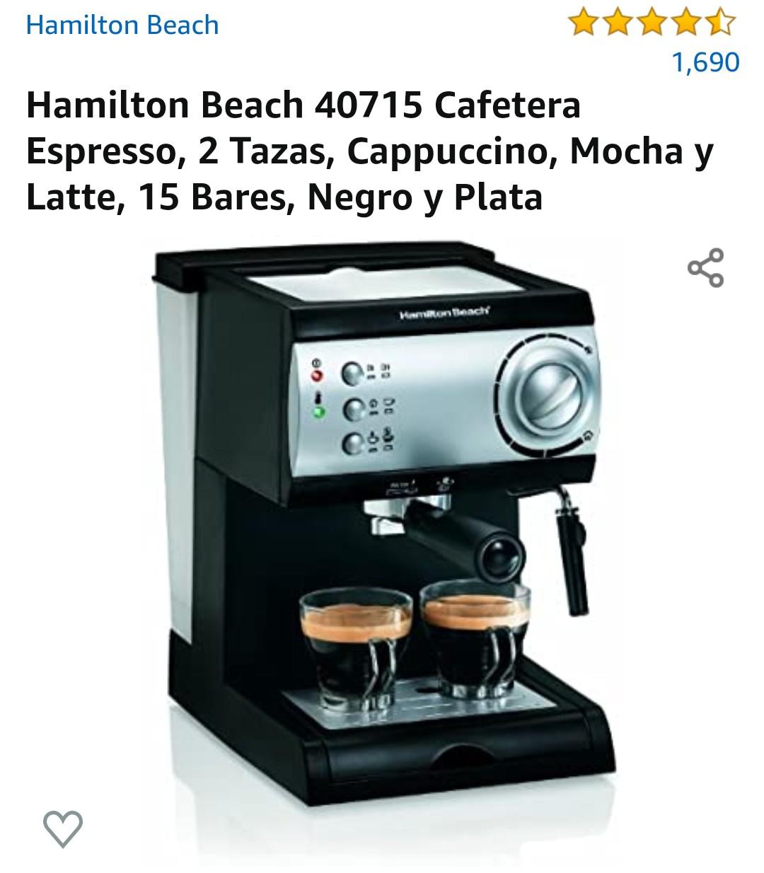¿Opiniones o experiencias sobre la máquina de Espresso Hamilton Beach