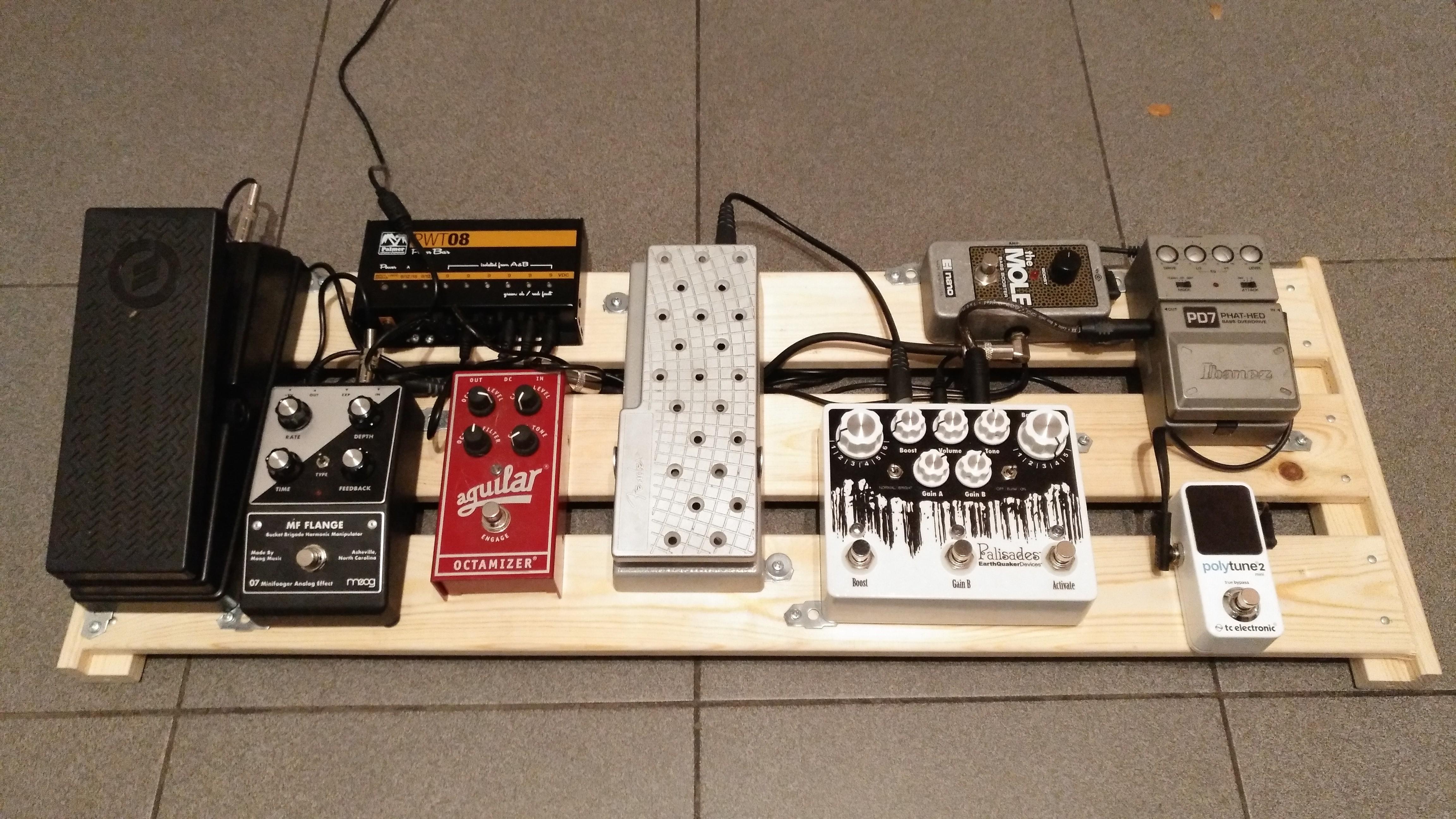 i built myself a bass pedal...from an ikea shelf r/basspedals