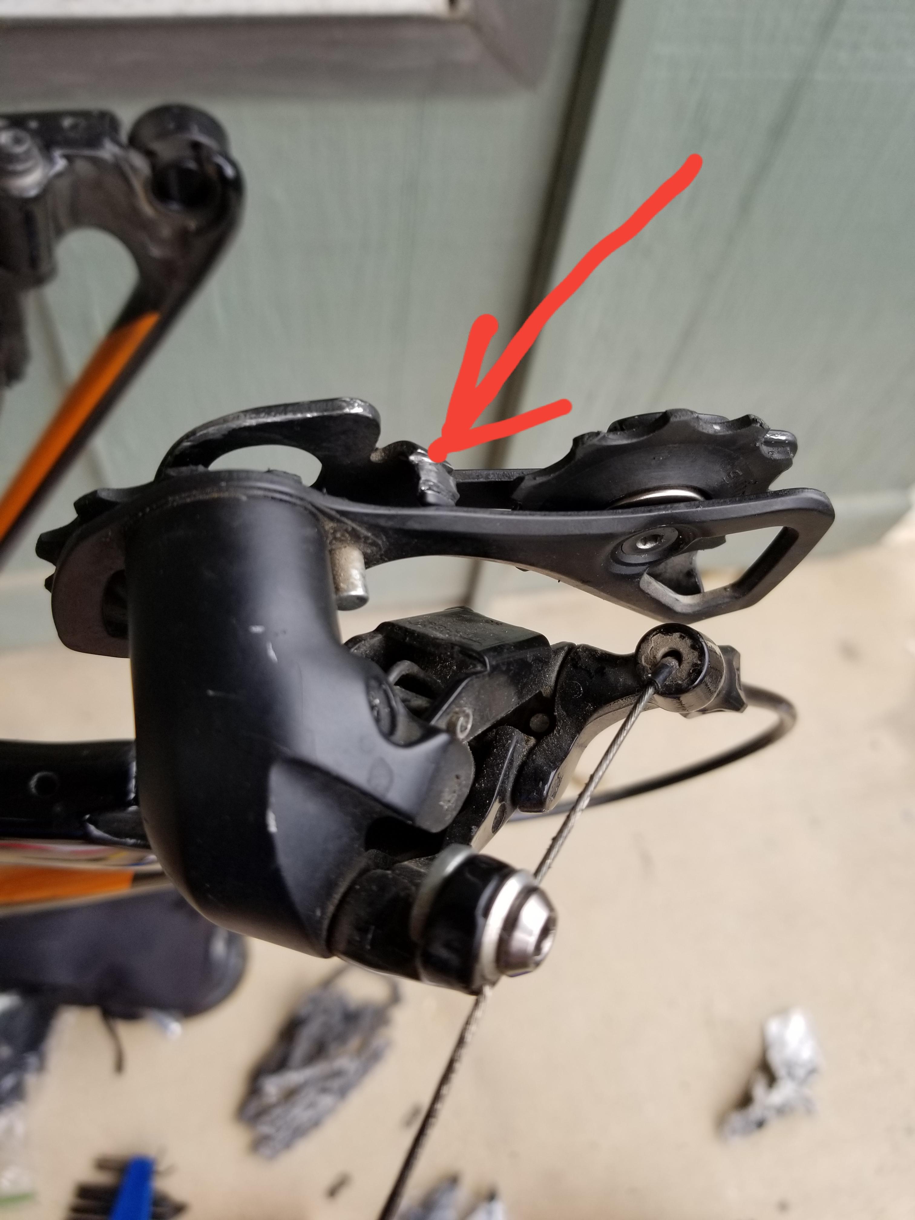 Made a Mistake Routing Chain through RD, almost destroyed the cage r/bikewrench