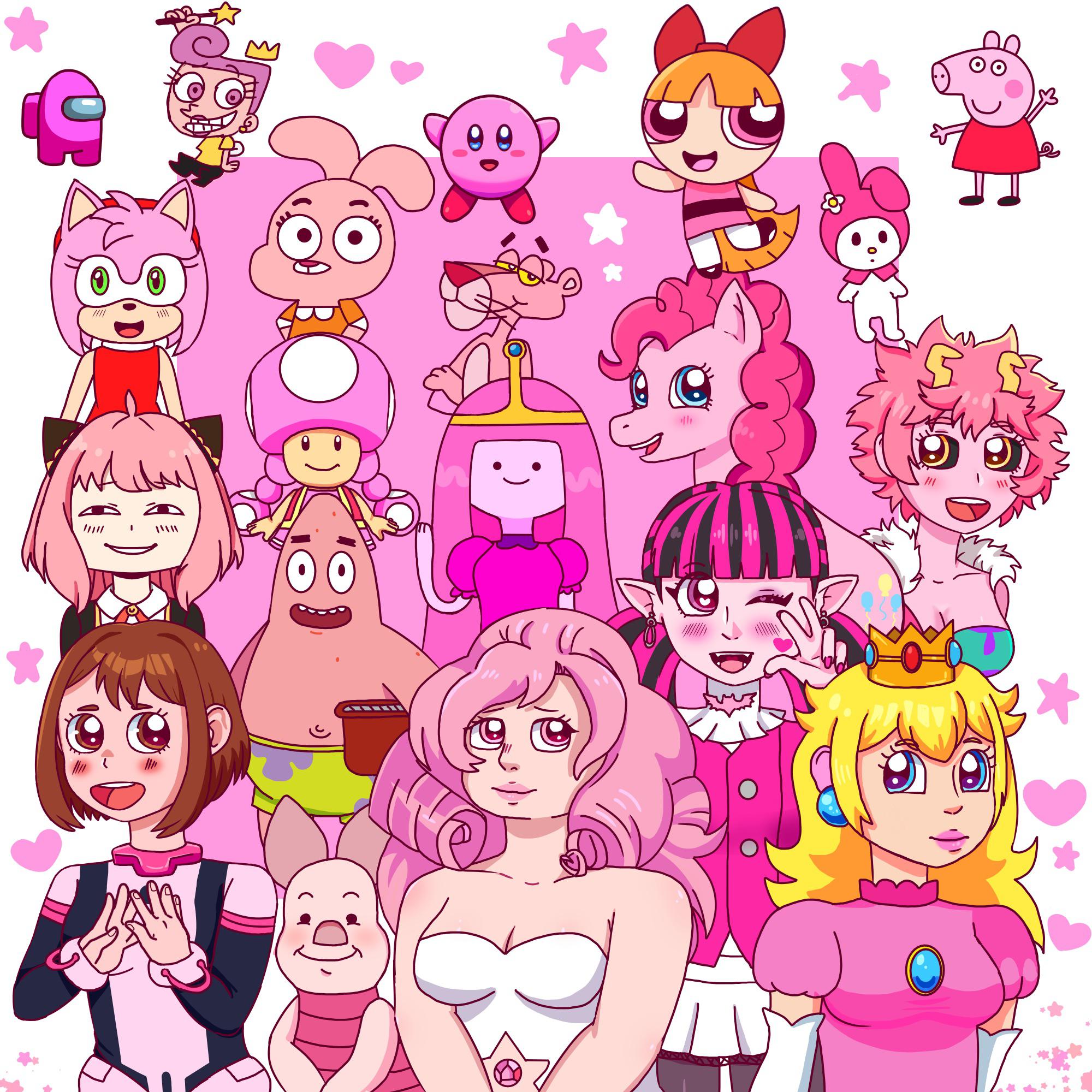 Pink Characters